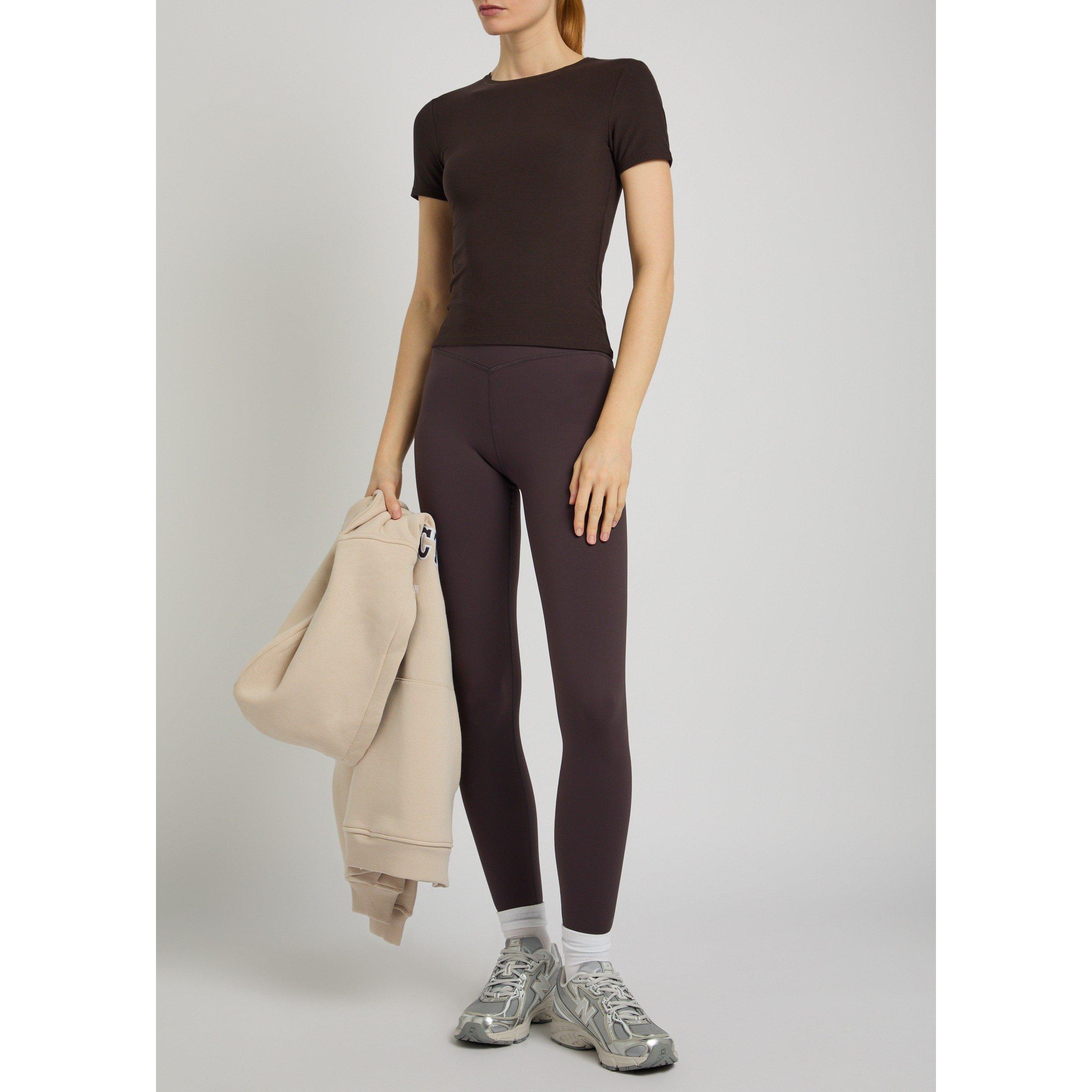 BROWN - TALA - T 365 SCULPT LOUNGE SS T SHIRT - 5