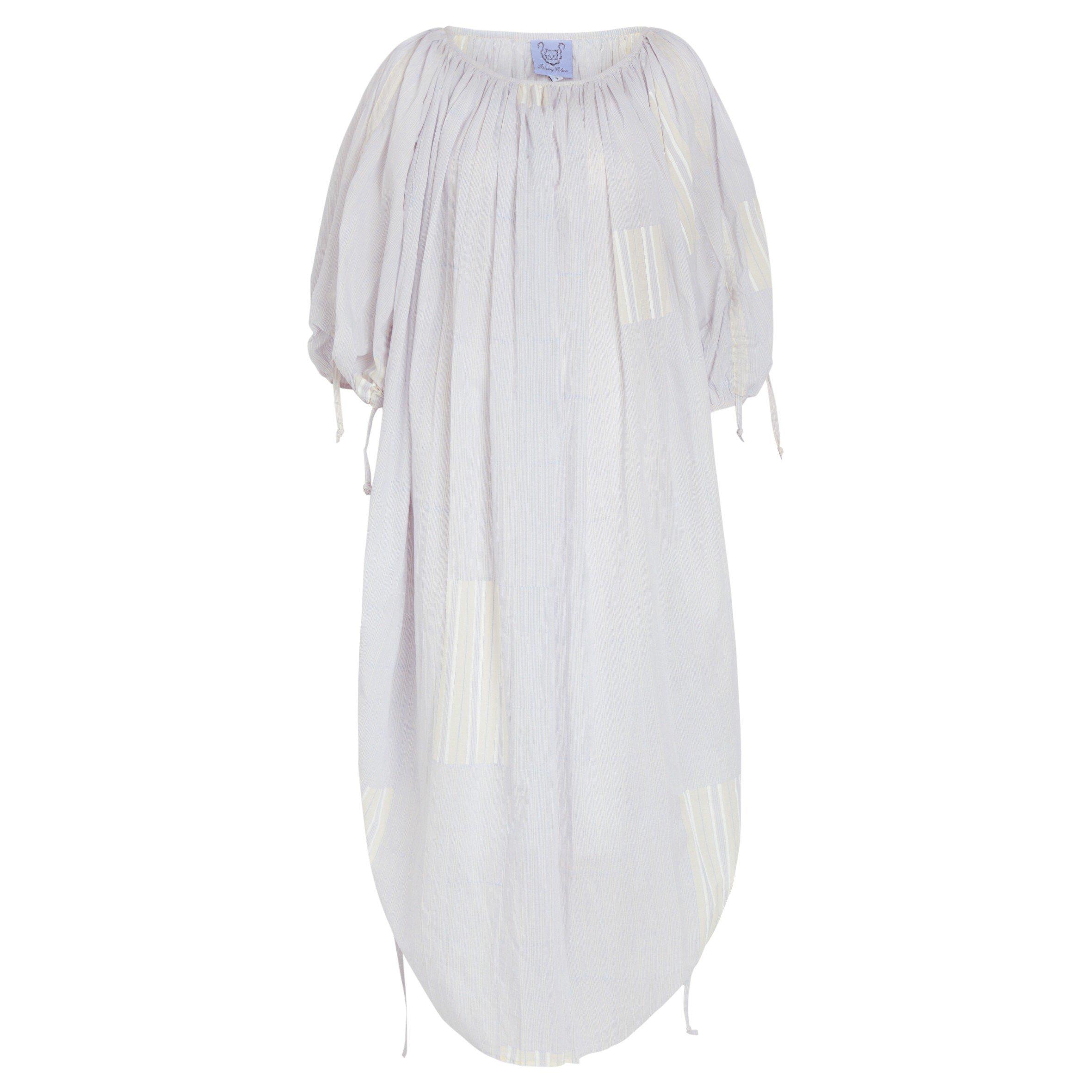 WHITE AND BLUE - Thierry Colson - LD ATHENAIS LONG STRIPE DRESS