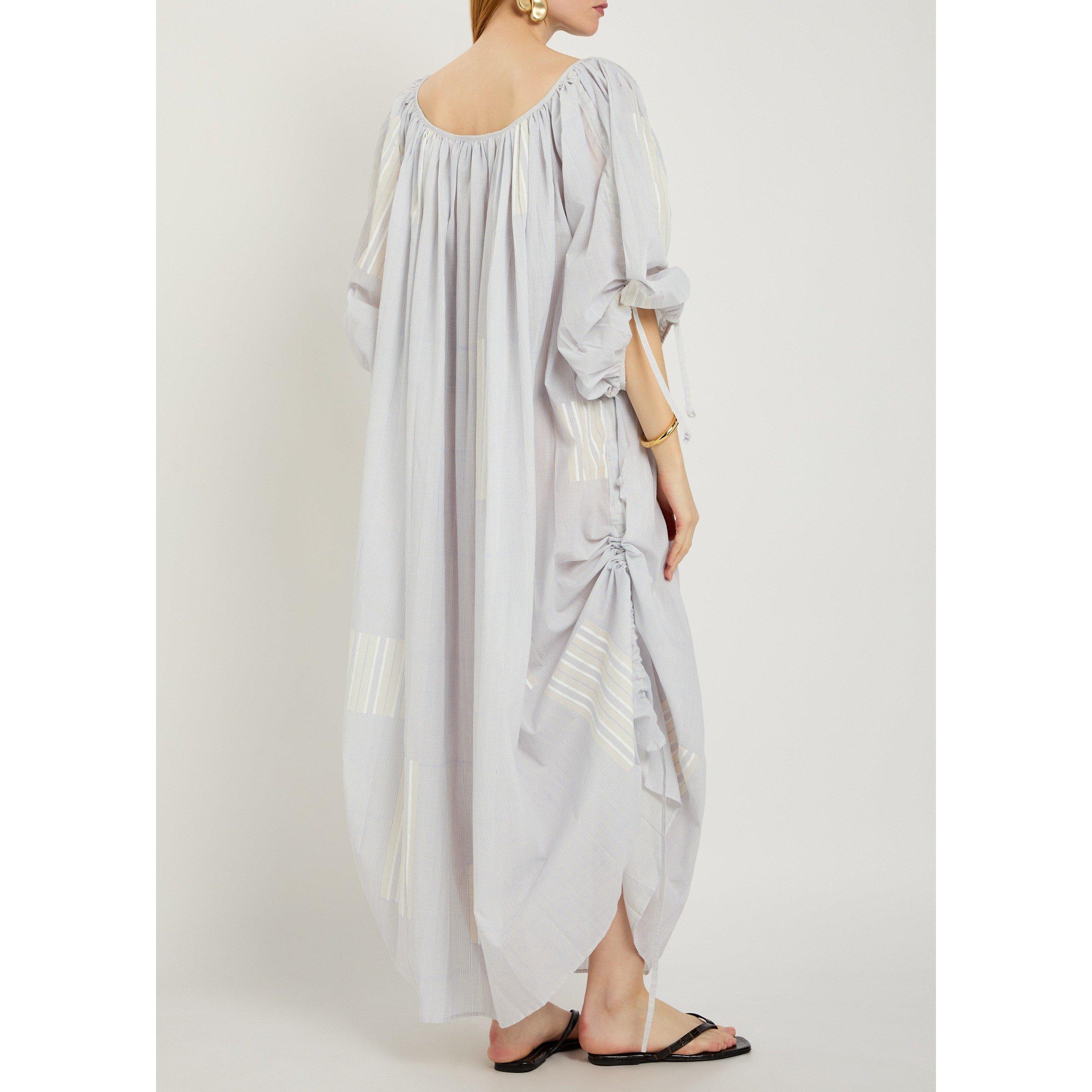 WHITE AND BLUE - Thierry Colson - LD ATHENAIS LONG STRIPE DRESS - 3