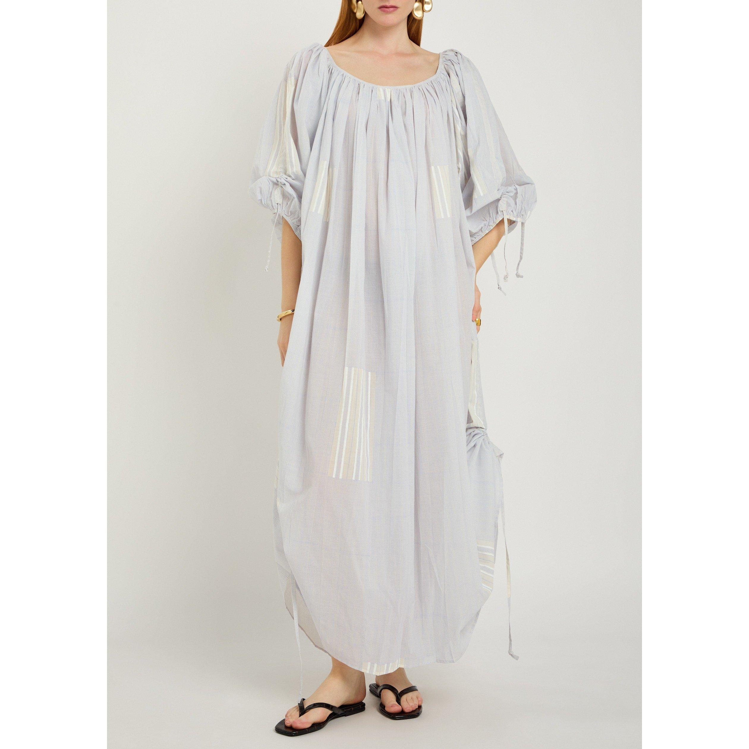 WHITE AND BLUE - Thierry Colson - LD ATHENAIS LONG STRIPE DRESS - 5