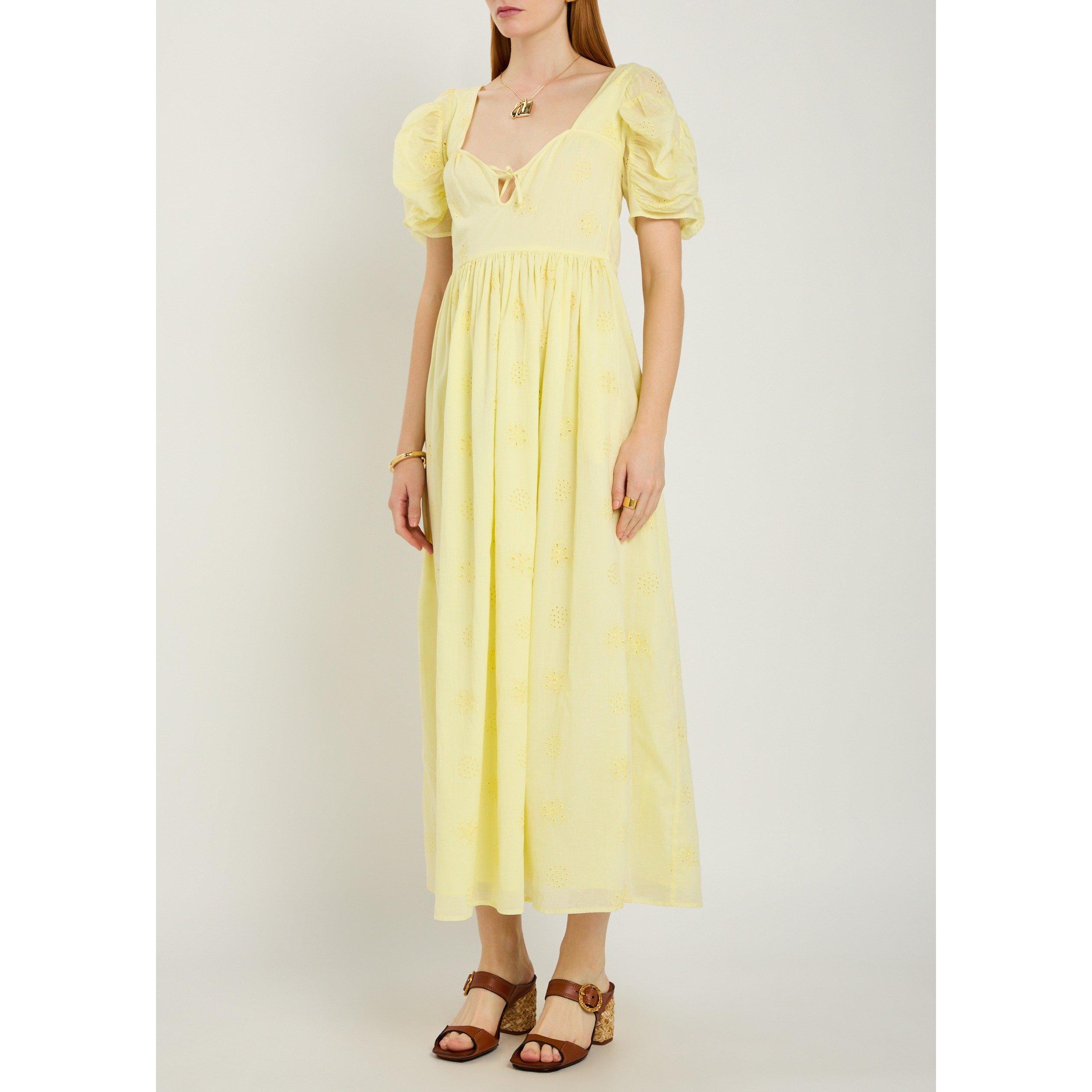 YELLOW - Thierry Colson - SD CALLIOPE SS FLORAL MIDI DRE - 2
