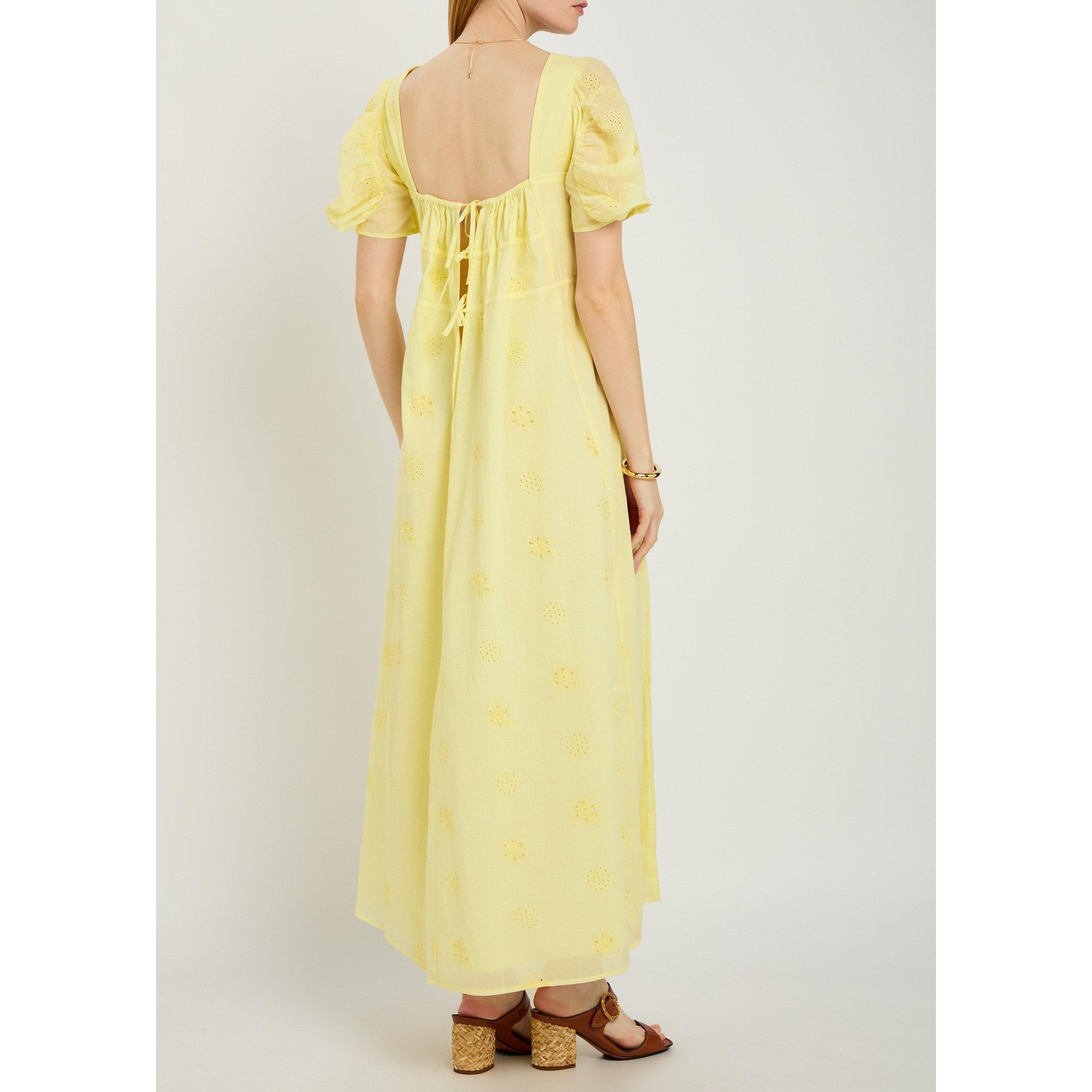 YELLOW - Thierry Colson - SD CALLIOPE SS FLORAL MIDI DRE - 3