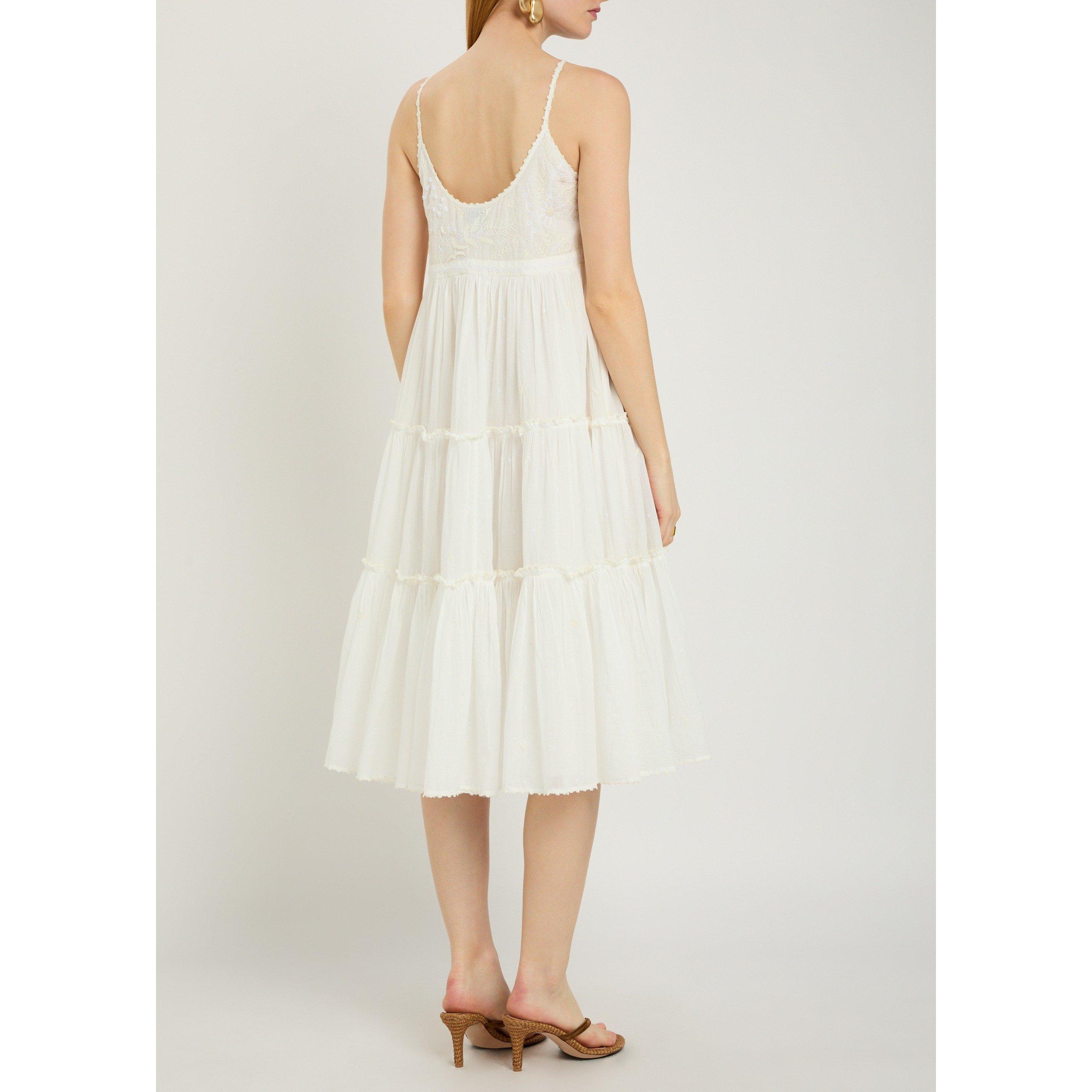 OFF WHITE - Thierry Colson - SD VERUSCHKA STRAP MIDI DRESS - 3