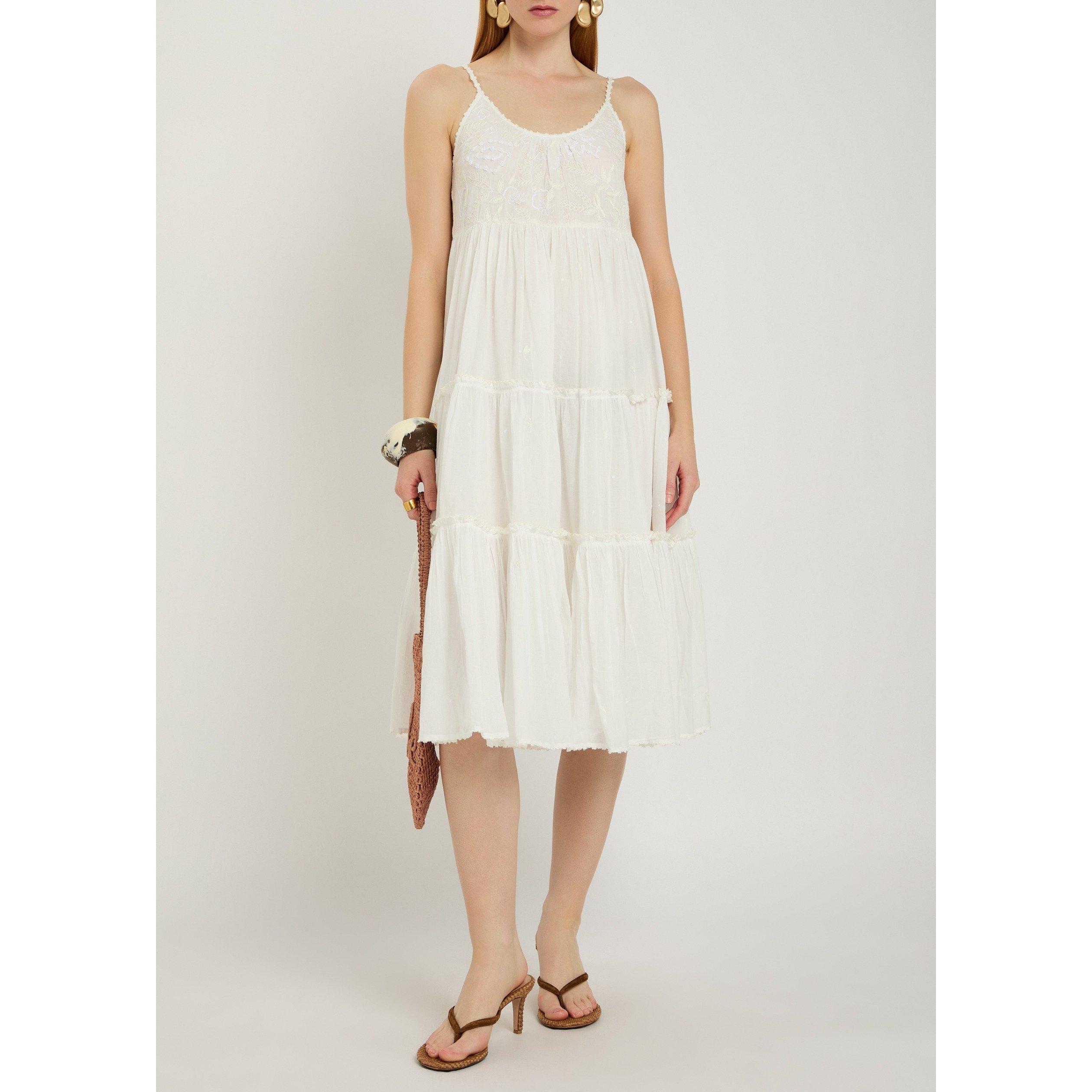 OFF WHITE - Thierry Colson - SD VERUSCHKA STRAP MIDI DRESS - 5