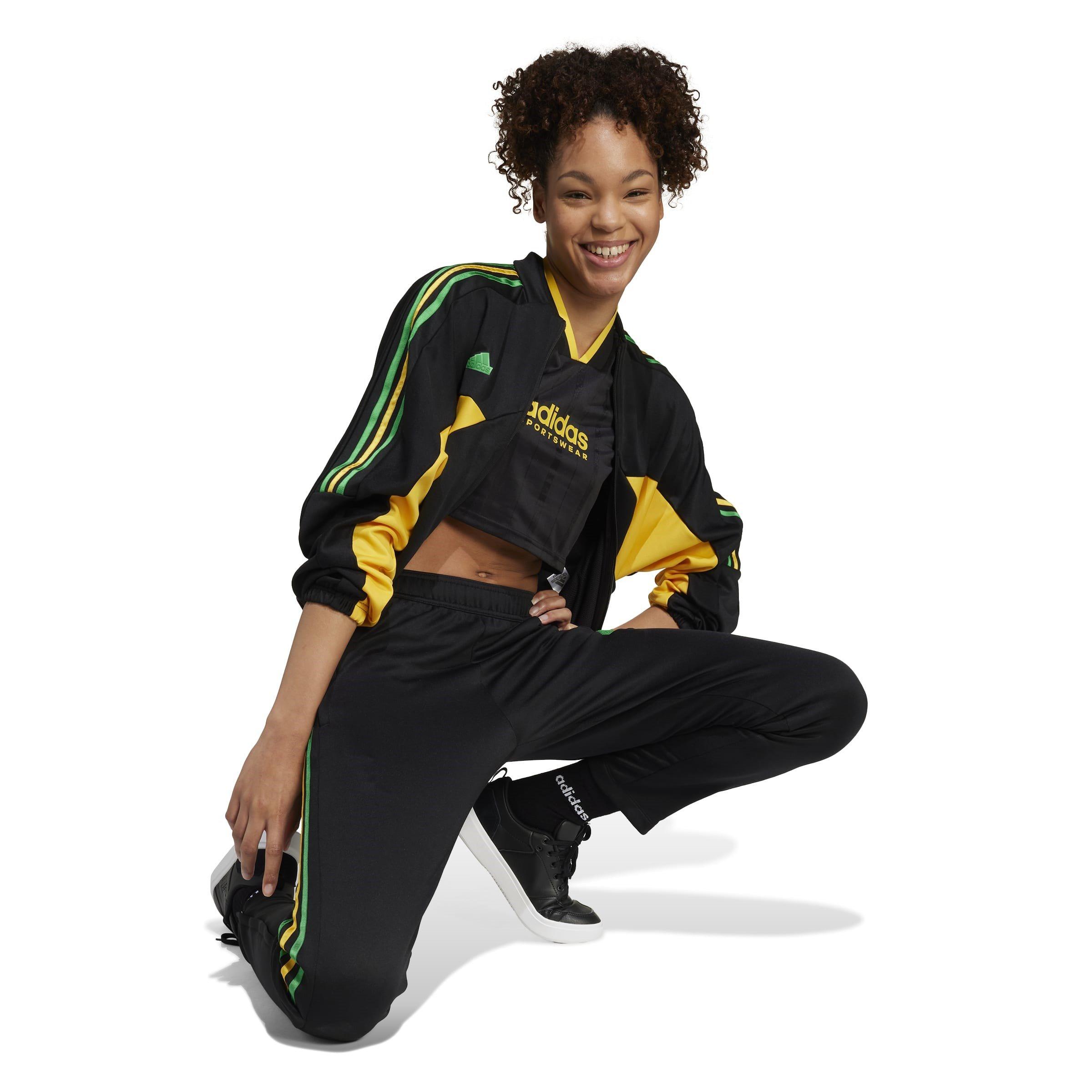 Sort/Guld - adidas - House of Tiro Nations Pack Cut 3-Stripes Crop Jersey Womens - 4