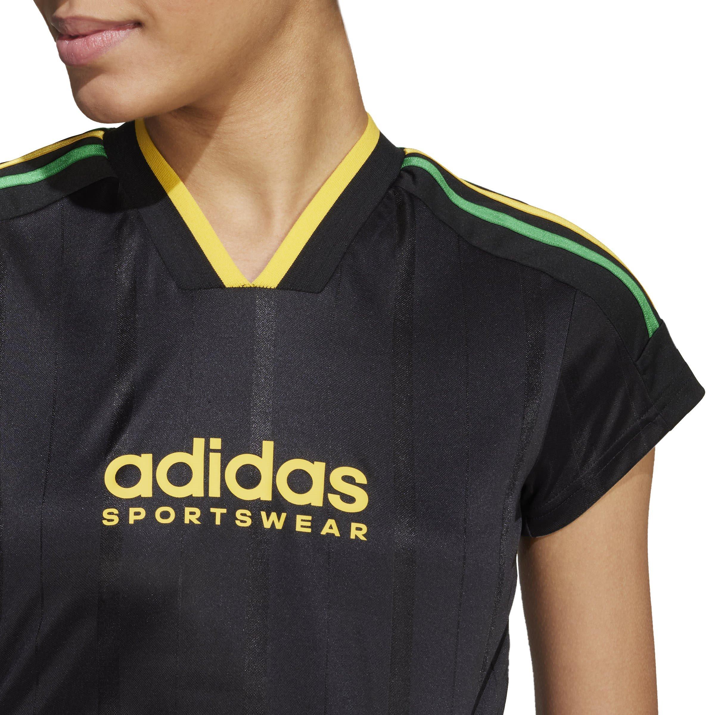Sort/Guld - adidas - House of Tiro Nations Pack Cut 3-Stripes Crop Jersey Womens - 5
