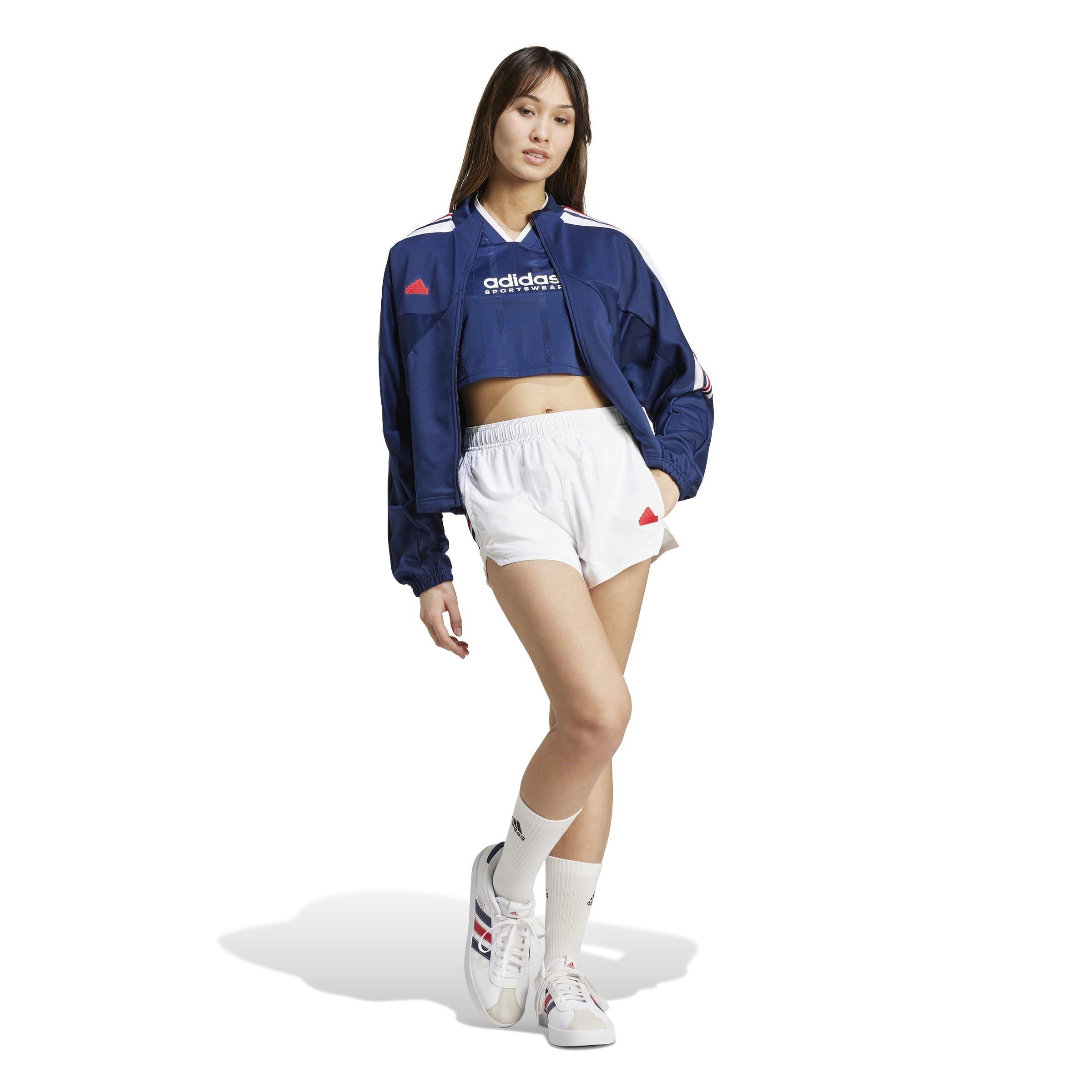 Marineblå - adidas - House of Tiro Nations Pack Cut 3-Stripes Crop Jersey Womens - 4