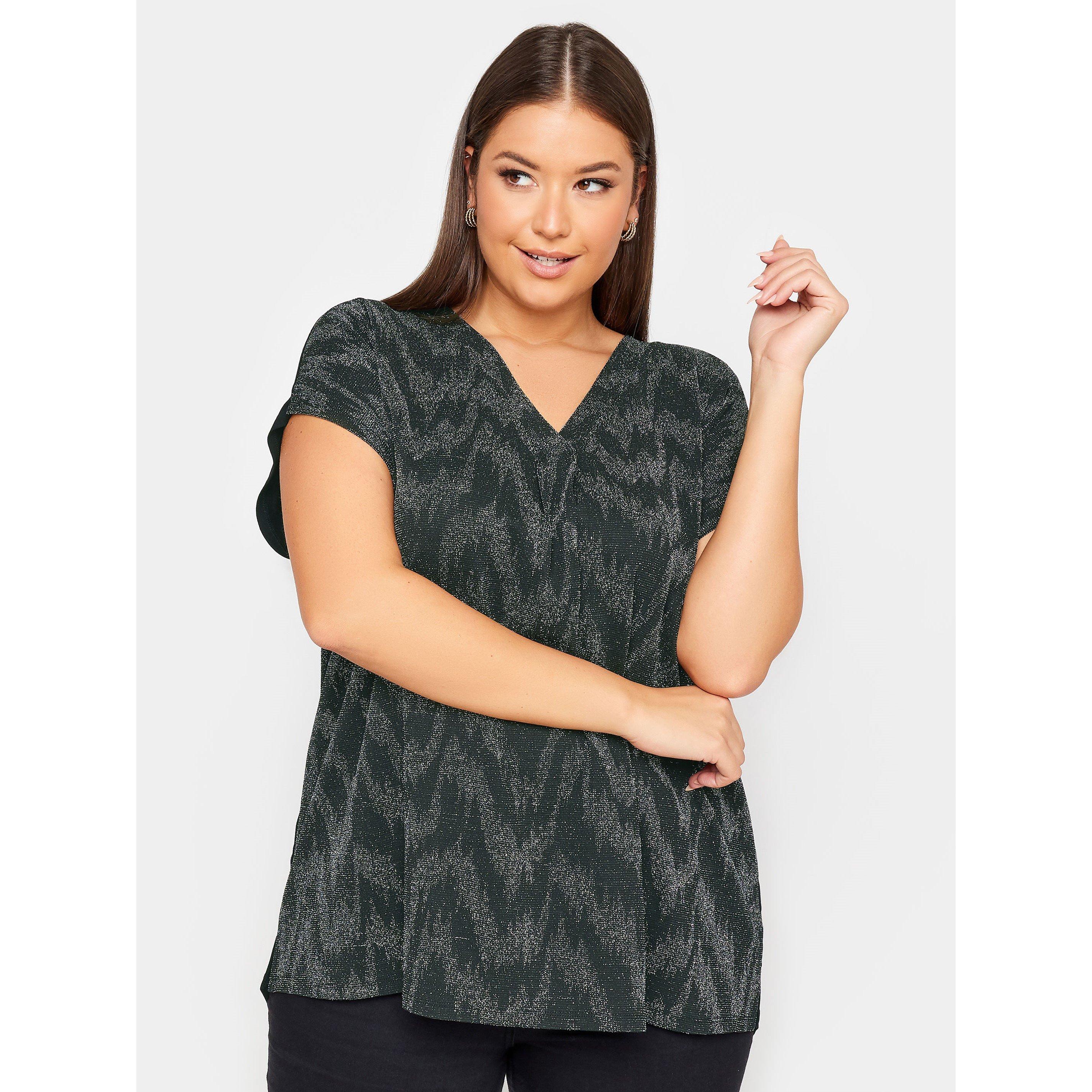 Тениска Women's Curve Half Notch Neck Lurex Regular Fit