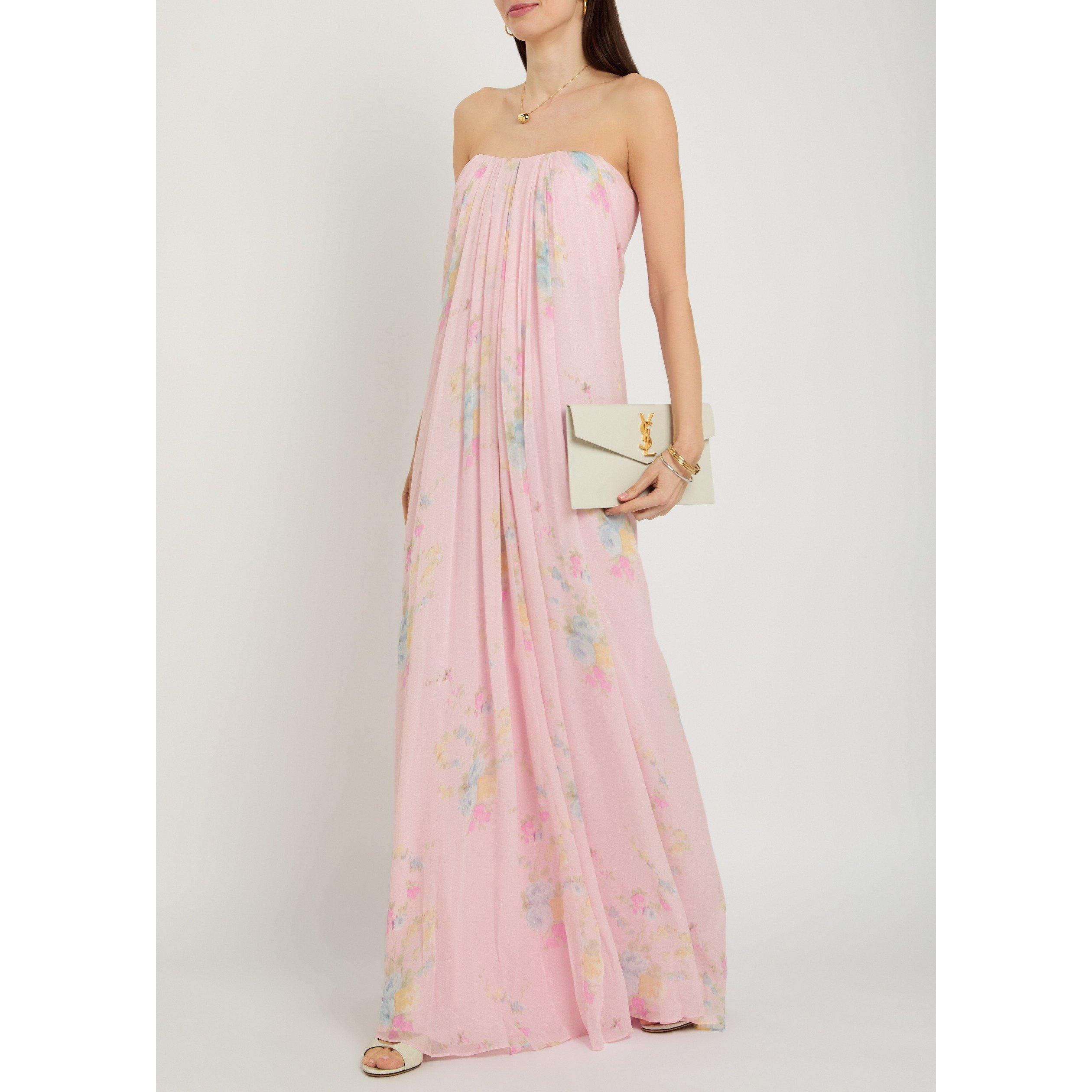 PINK - LoveshackFancy - Women's Emara Floral Viscose Maxi Dress - 5