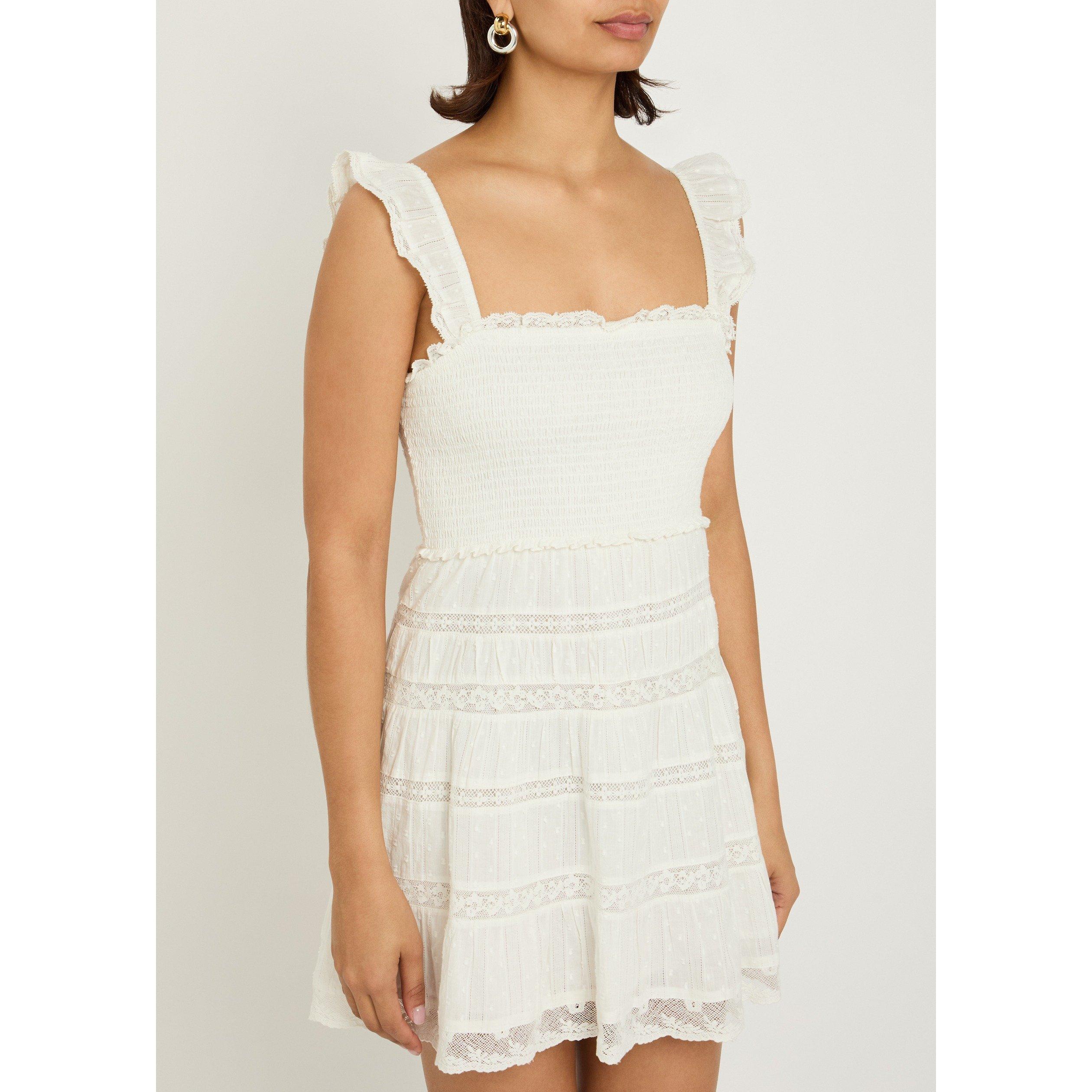 WHITE - LoveshackFancy - Women's Colbera Cotton Mini Dress - 2