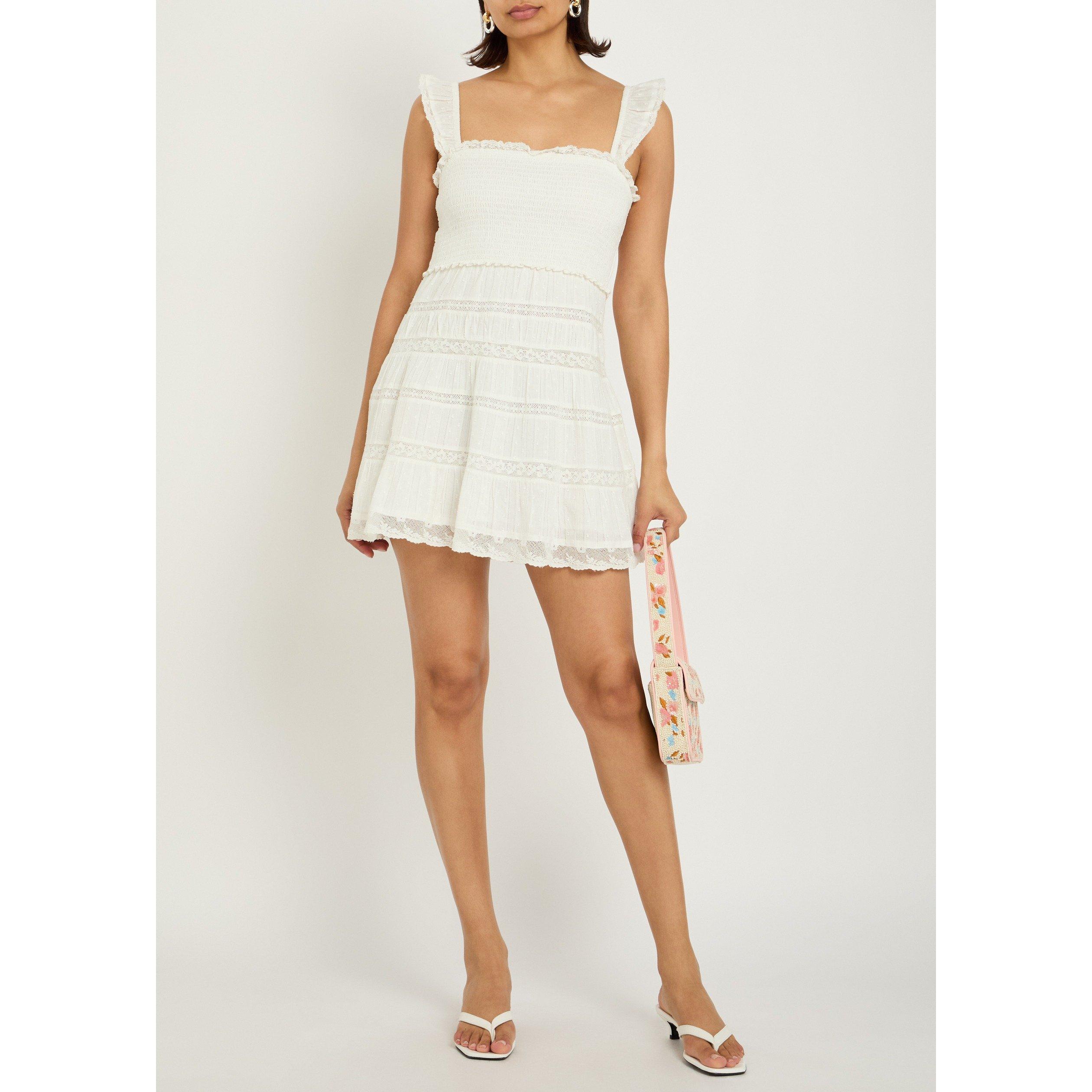 WHITE - LoveshackFancy - Women's Colbera Cotton Mini Dress - 5