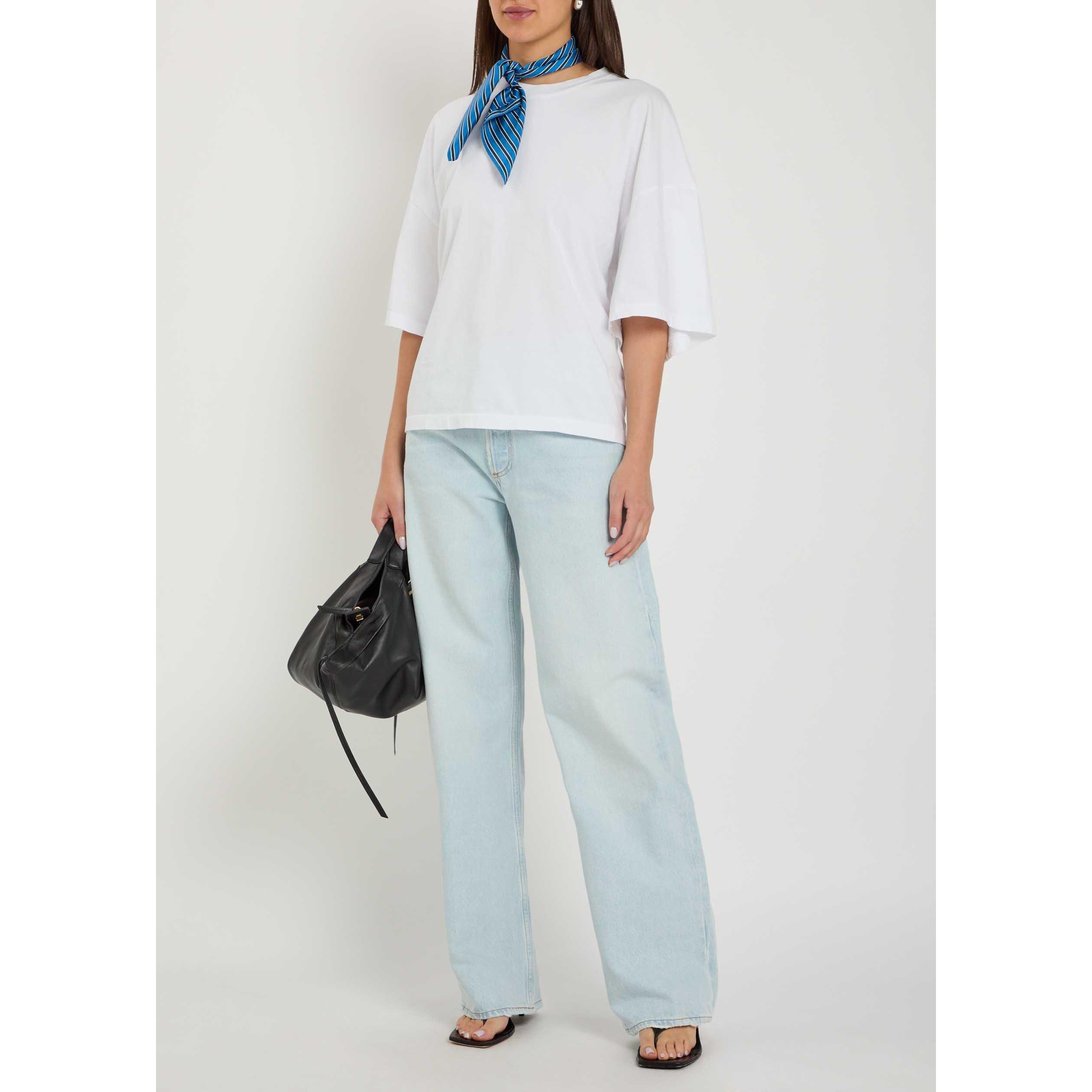 WHITE - Agolde - Women's Ellery Cotton T-Shirt - 5