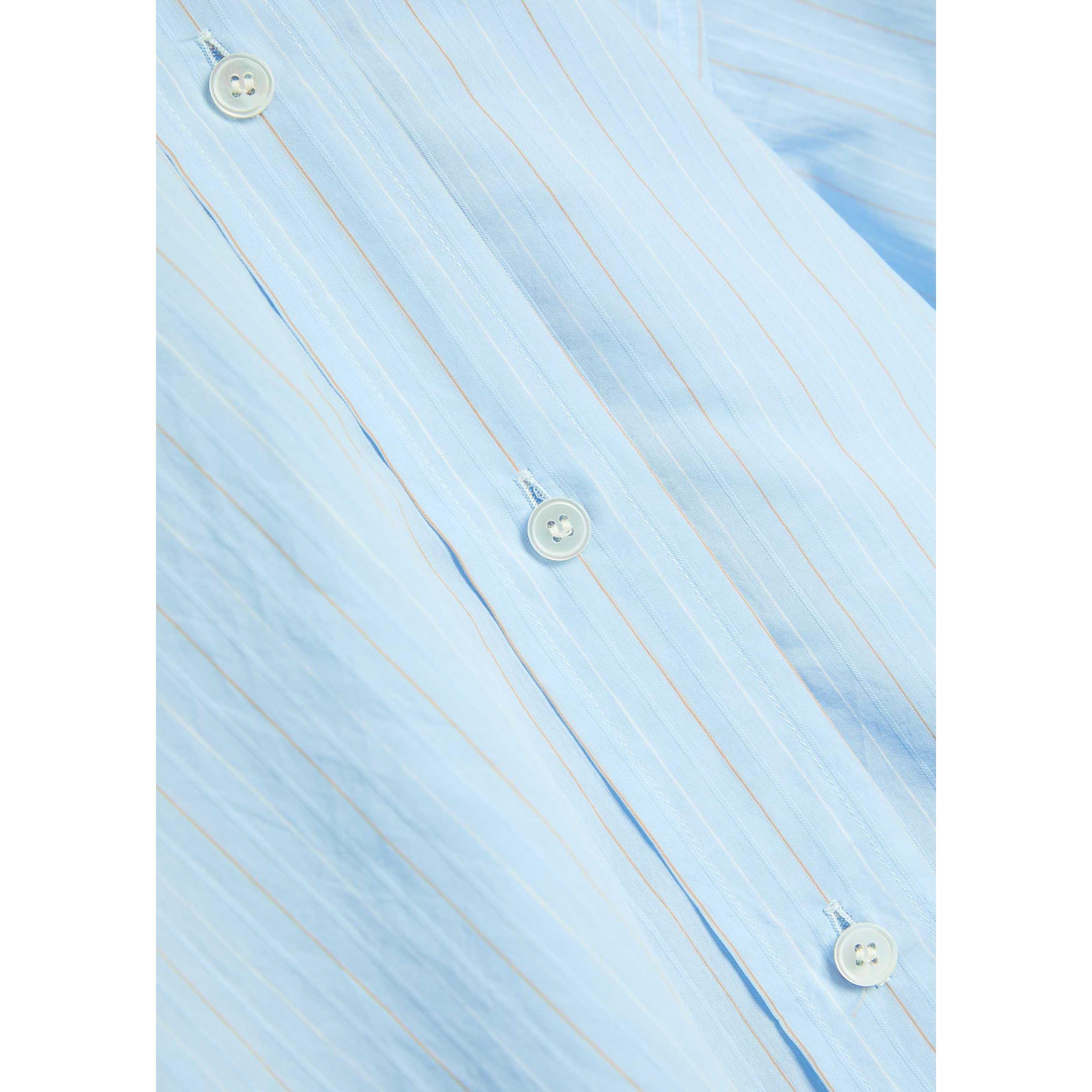 LIGHT BLUE - Agolde - Women's Sona Striped Long-Sleeve Shirt - 4