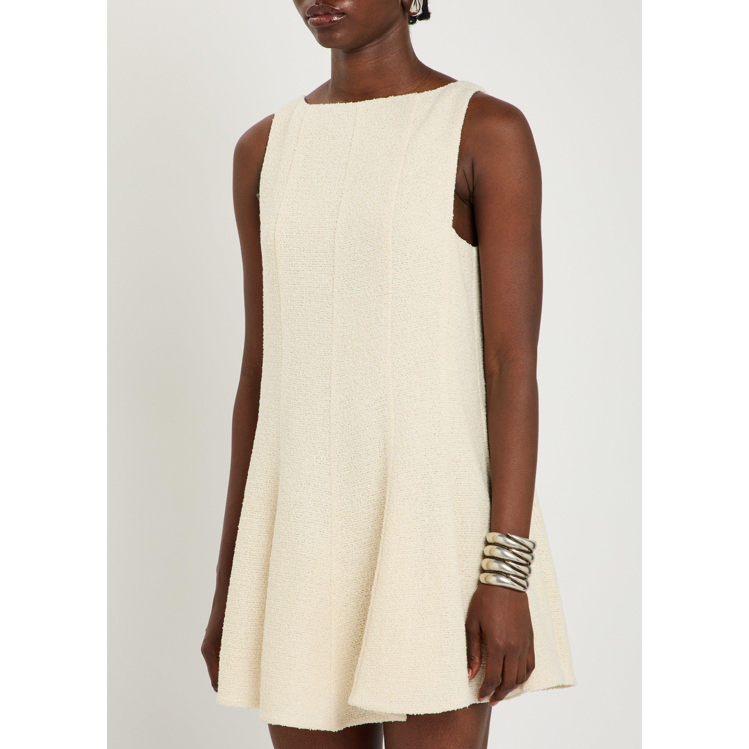NATURAL - Khaite - Women's Mags Wool Boat-Neck Mini Dress - 2