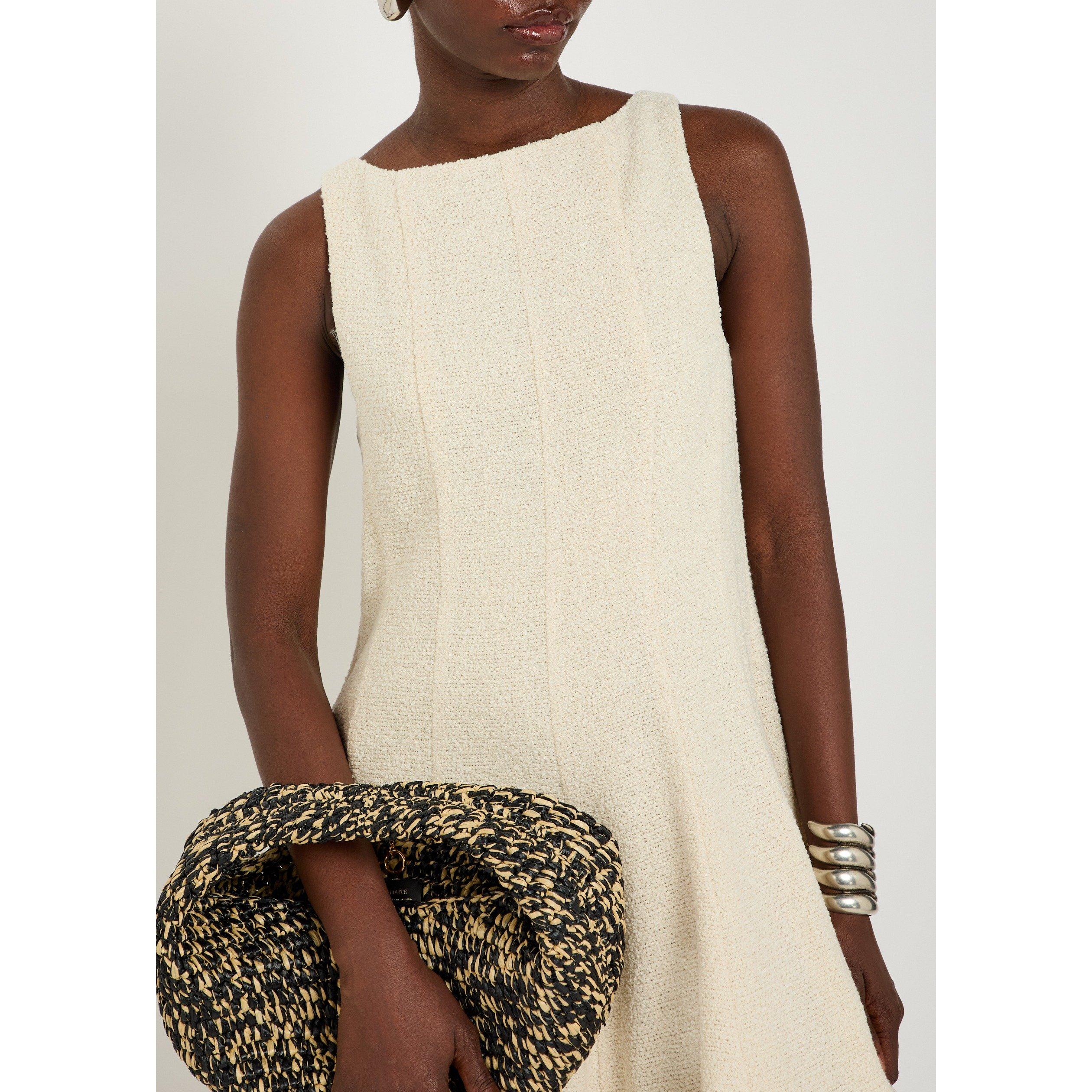 NATURAL - Khaite - Women's Mags Wool Boat-Neck Mini Dress - 4