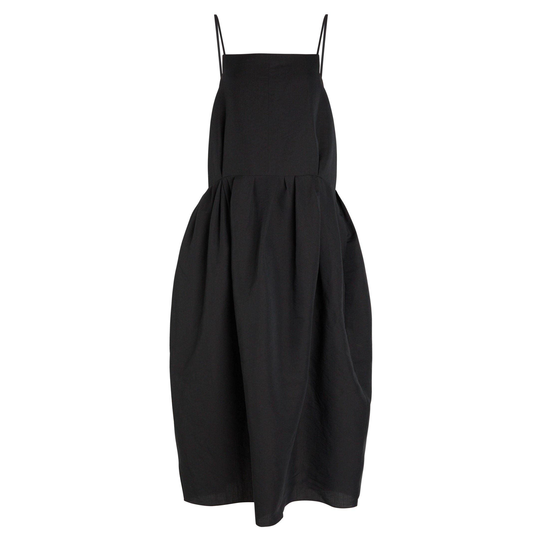 Khaite Women's Adira Silk-Cotton Pleated Maxi Dress