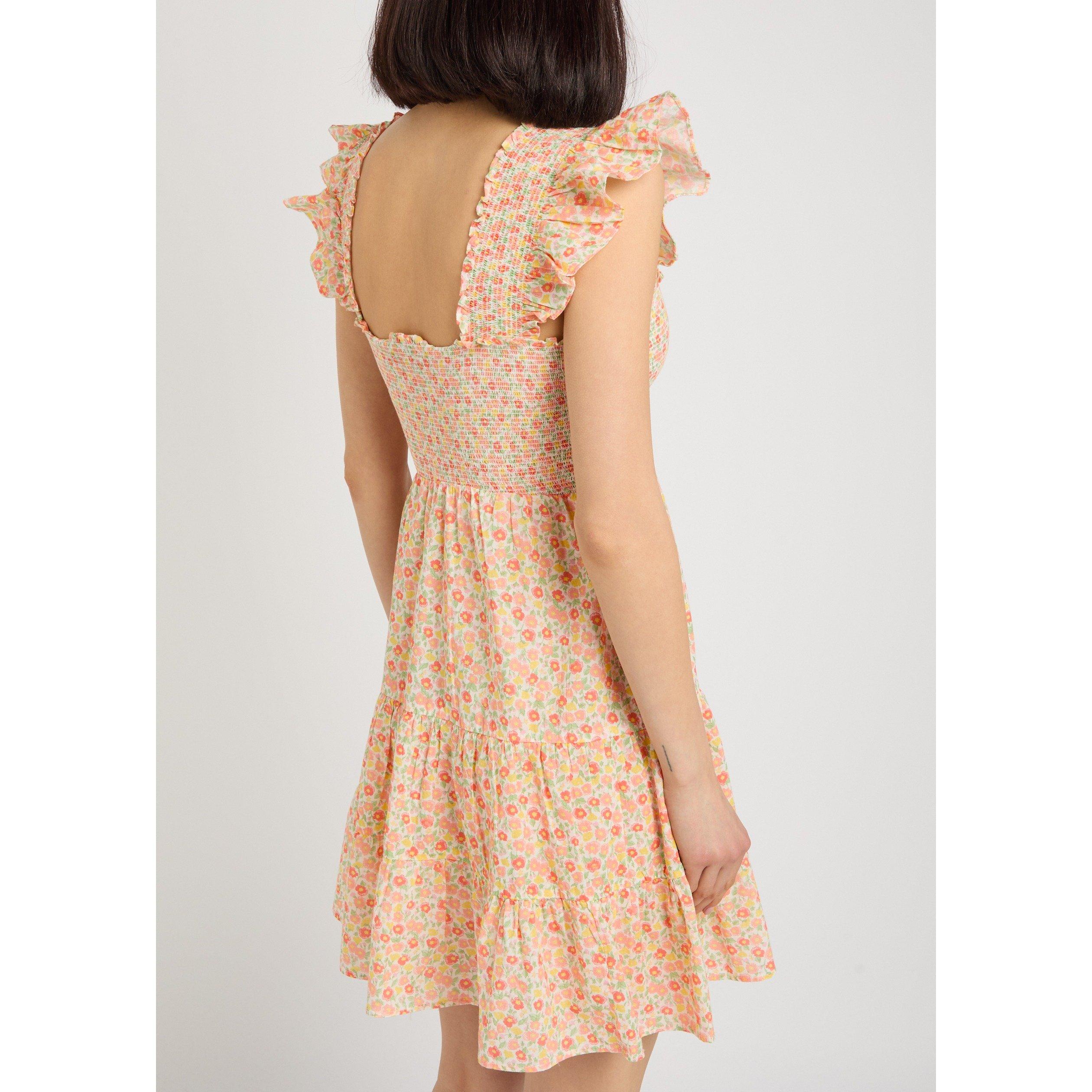 MULTICOLOURED - RIXO - Women's Sidney Cotton Floral Mini Dress - 3