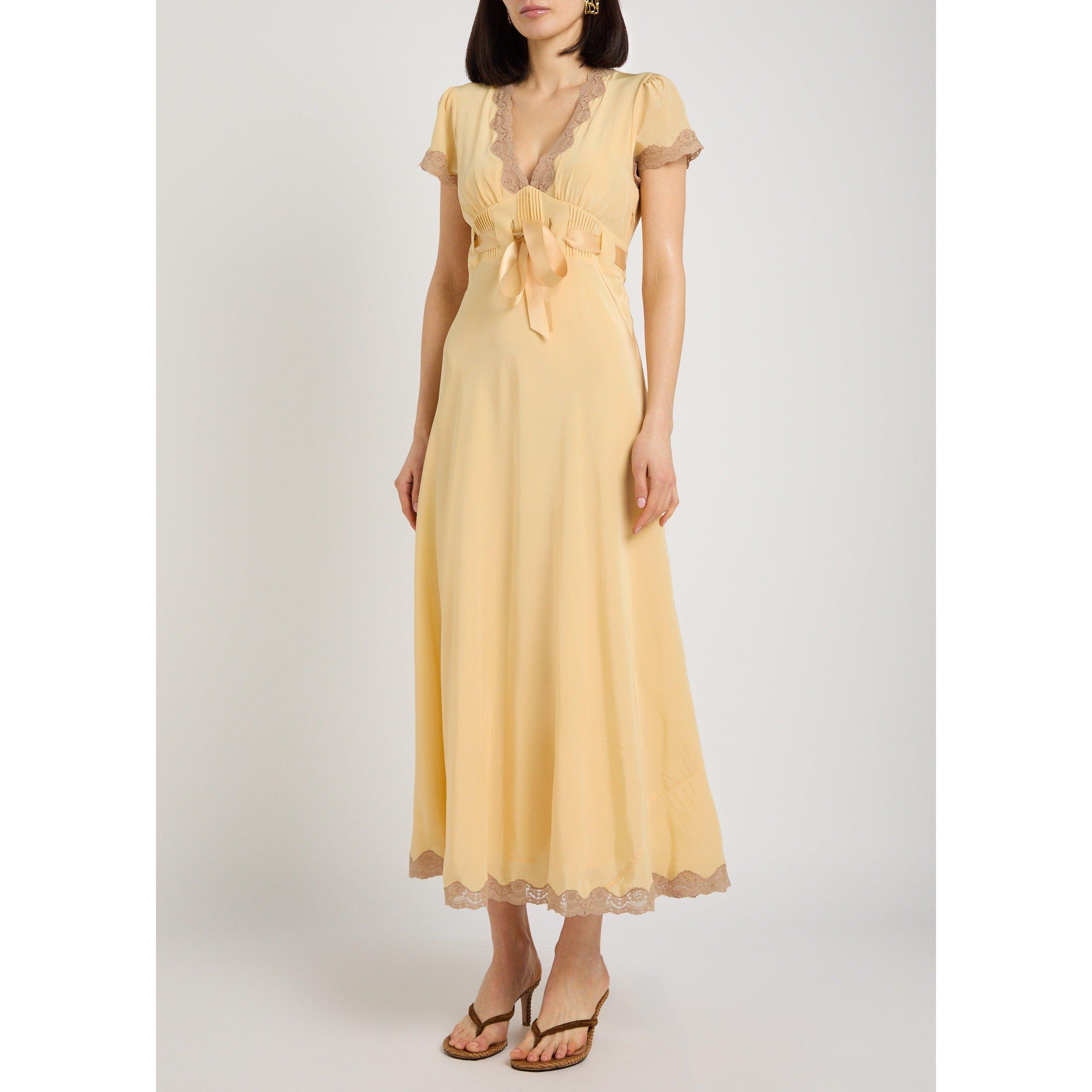 YELLOW - RIXO - Women's Marlice Silk Maxi Dress - 2