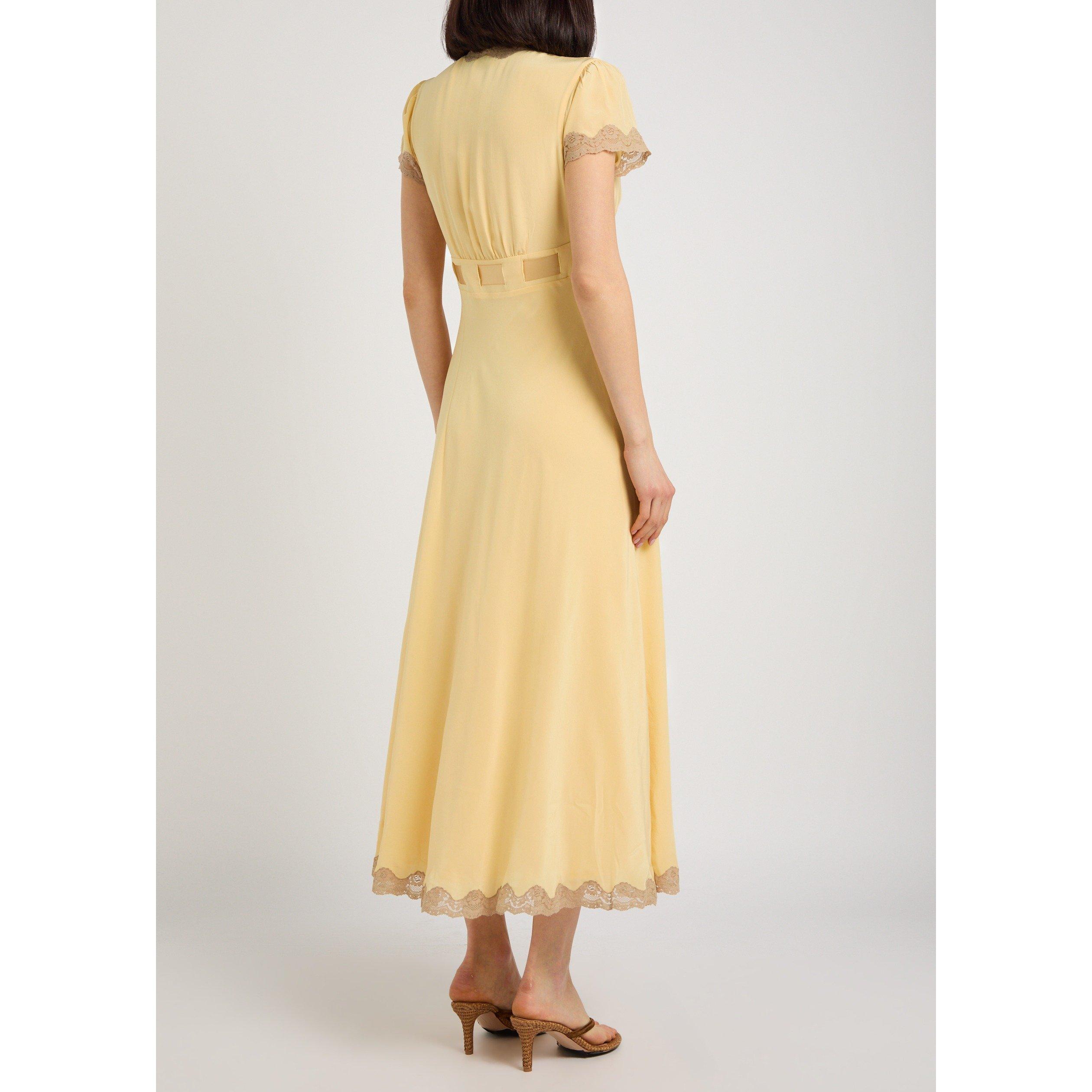 YELLOW - RIXO - Women's Marlice Silk Maxi Dress - 3