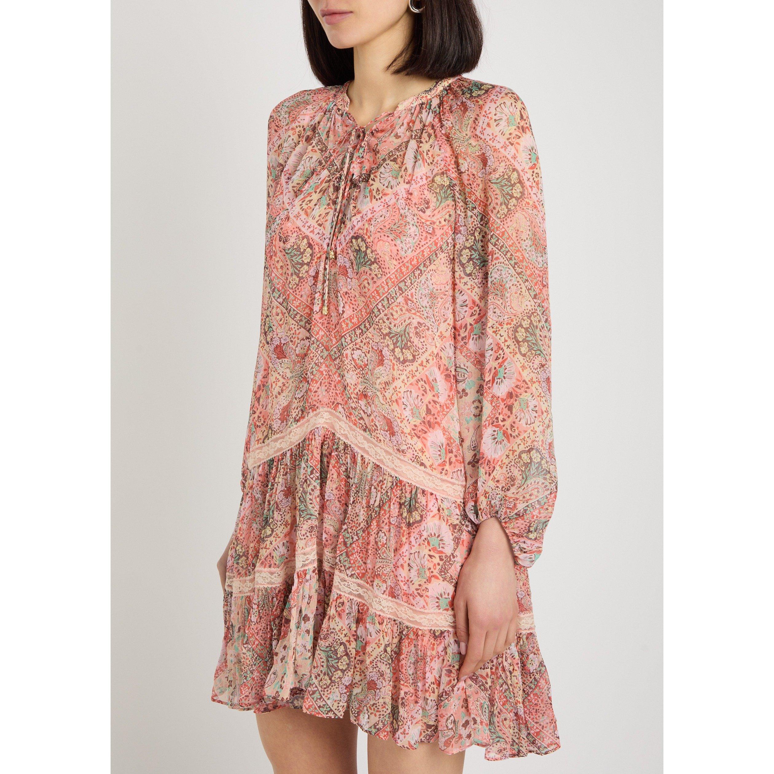 MULTICOLOURED - RIXO - Women's Miyah Print Tiered Mini Dress - 2