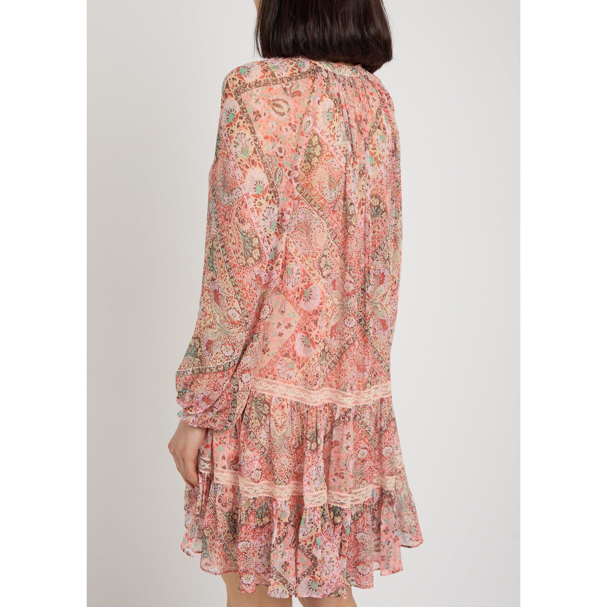 MULTICOLOURED - RIXO - Women's Miyah Print Tiered Mini Dress - 3