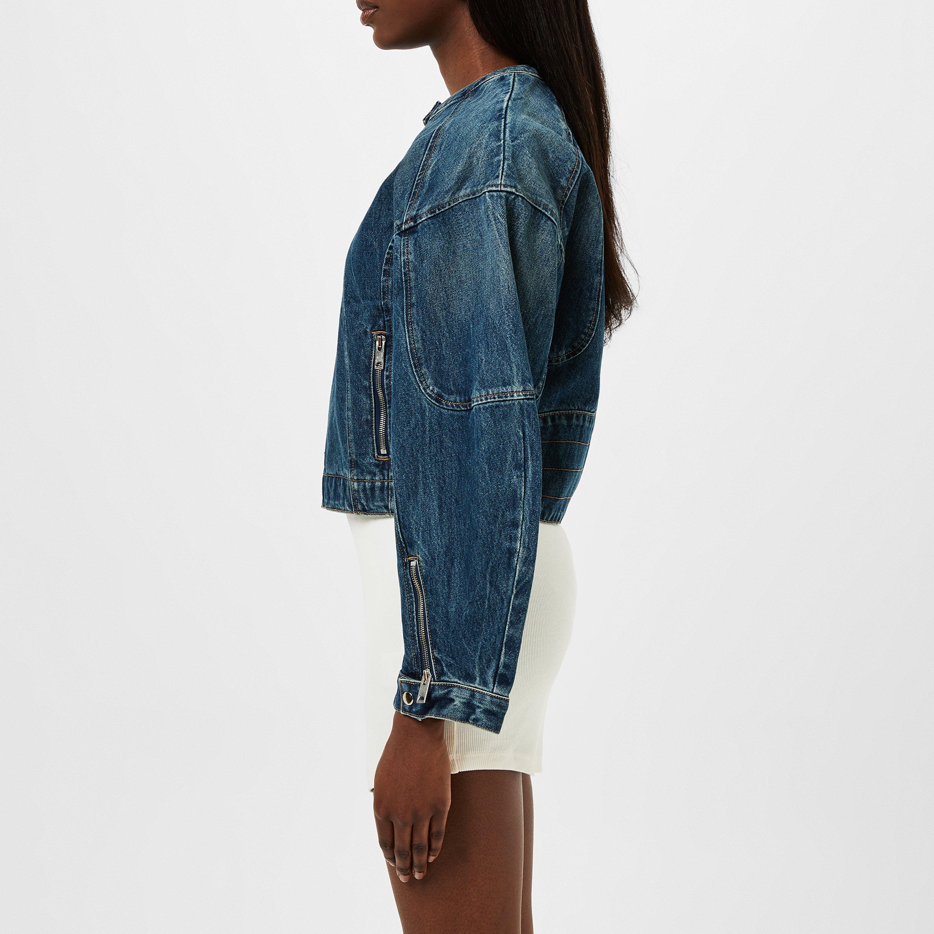 Blue Honey - EB Denim - Women's Logan Moto Denim Jacket - 2