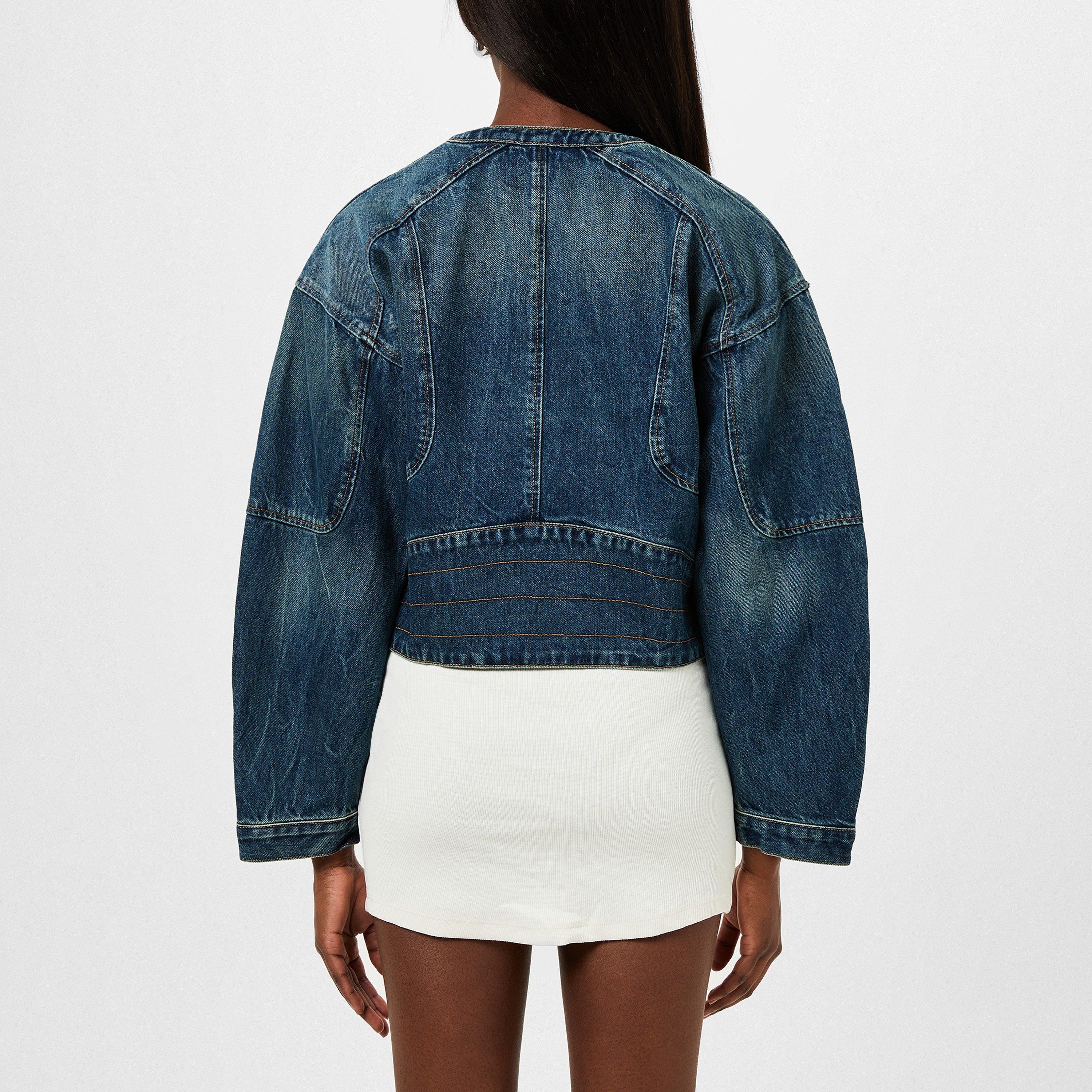 Blue Honey - EB Denim - Women's Logan Moto Denim Jacket - 3