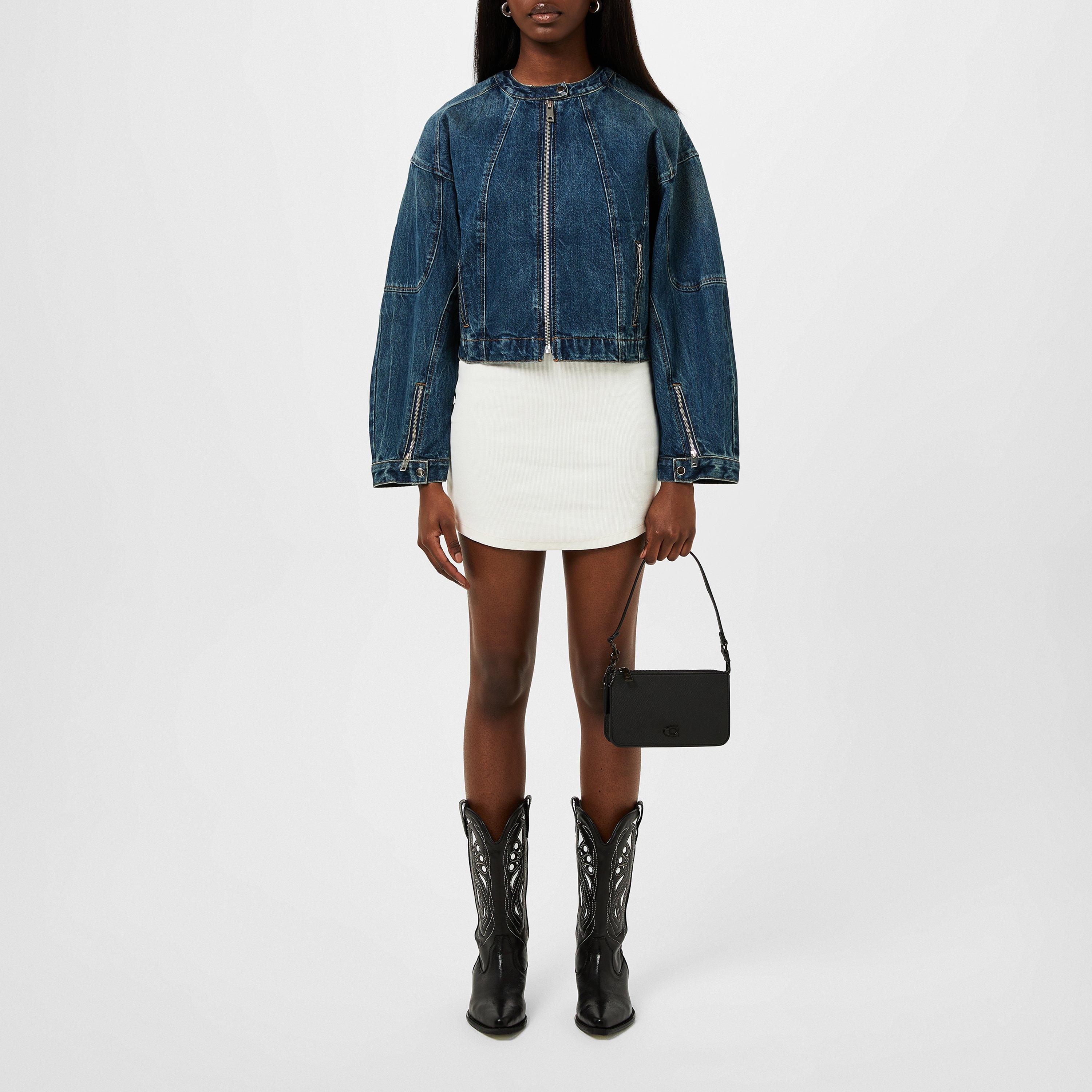 Blue Honey - EB Denim - Women's Logan Moto Denim Jacket - 4