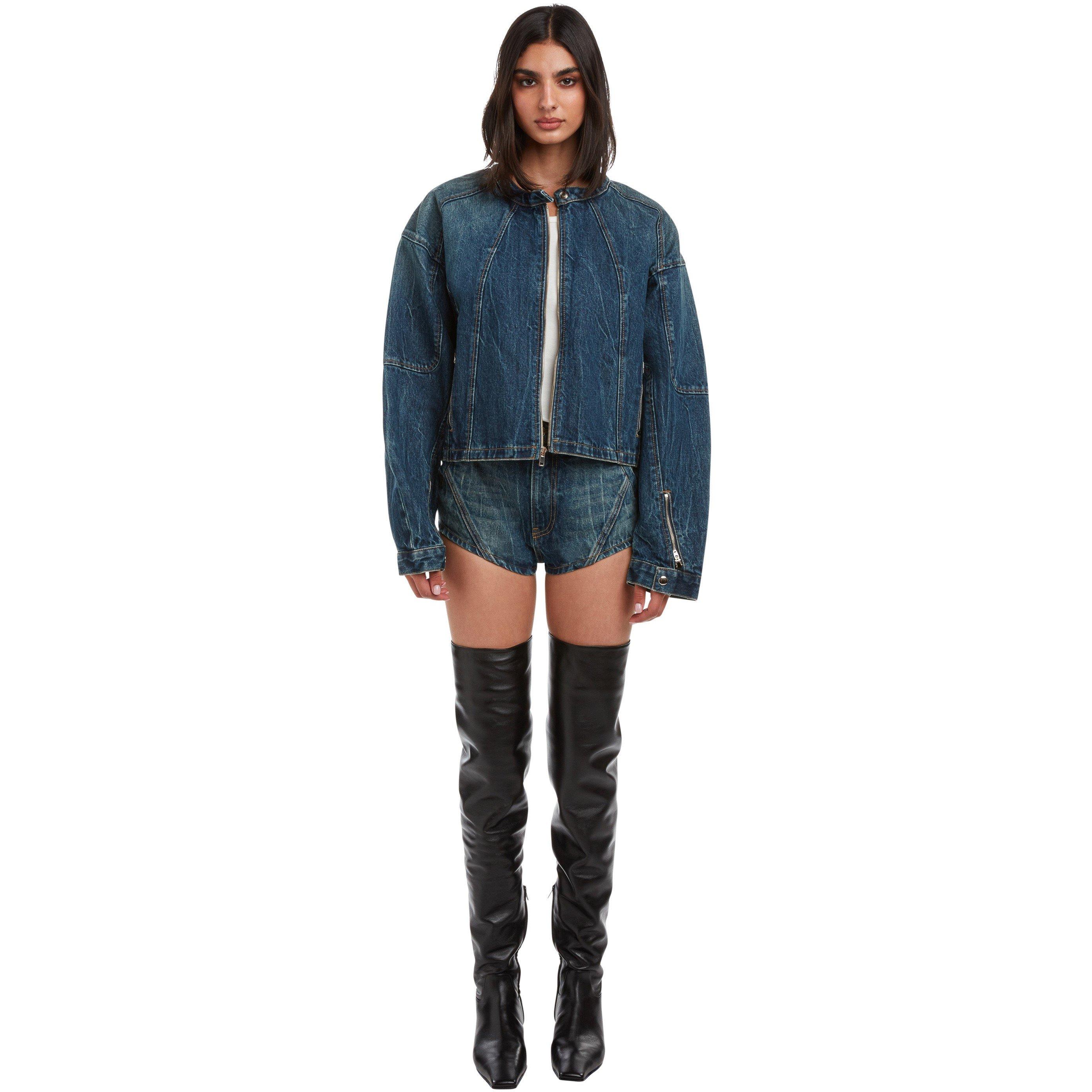 Blue Honey - EB Denim - Women's Hart Moto Tailored Fit Denim Jacket - 1