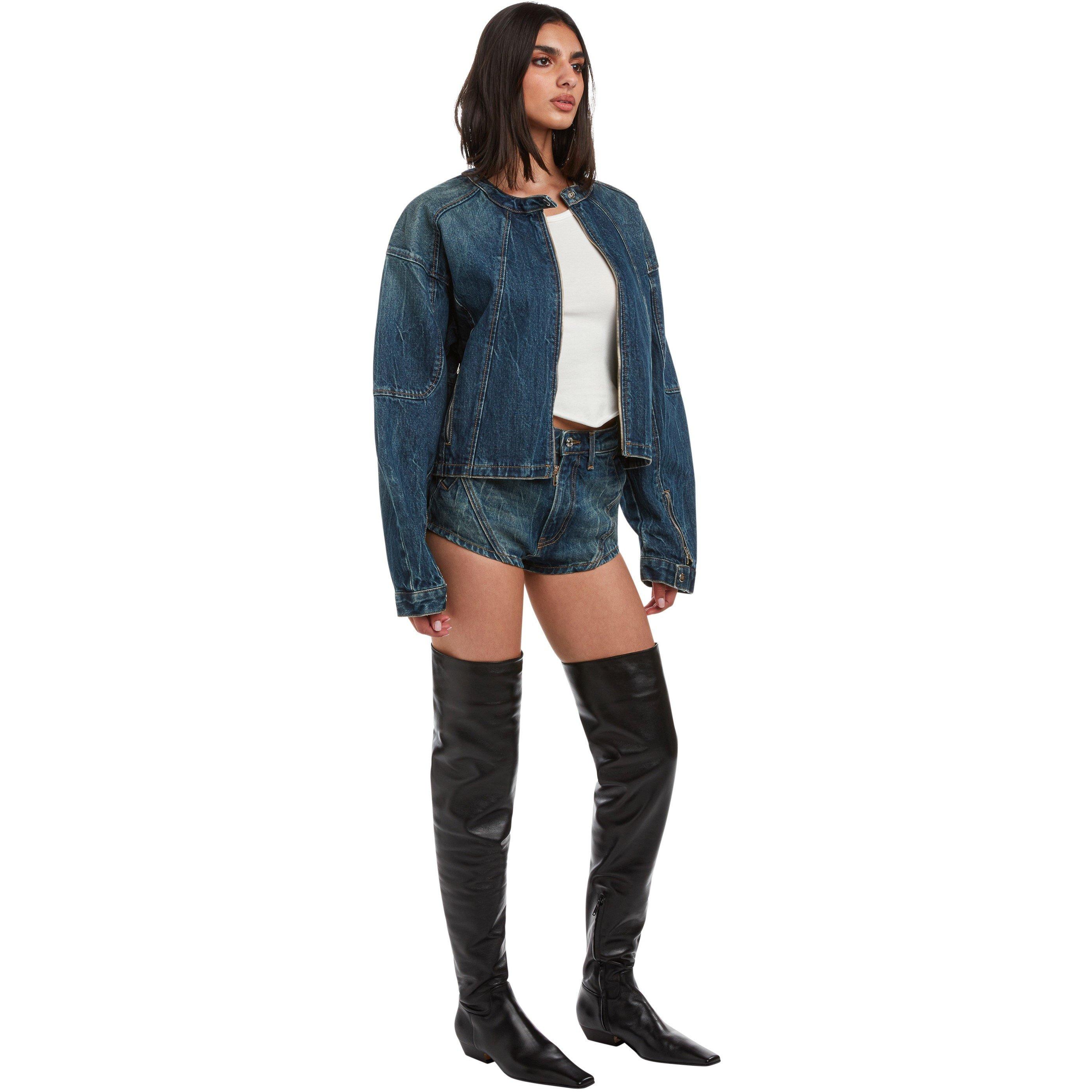 Blue Honey - EB Denim - Women's Hart Moto Tailored Fit Denim Jacket - 2