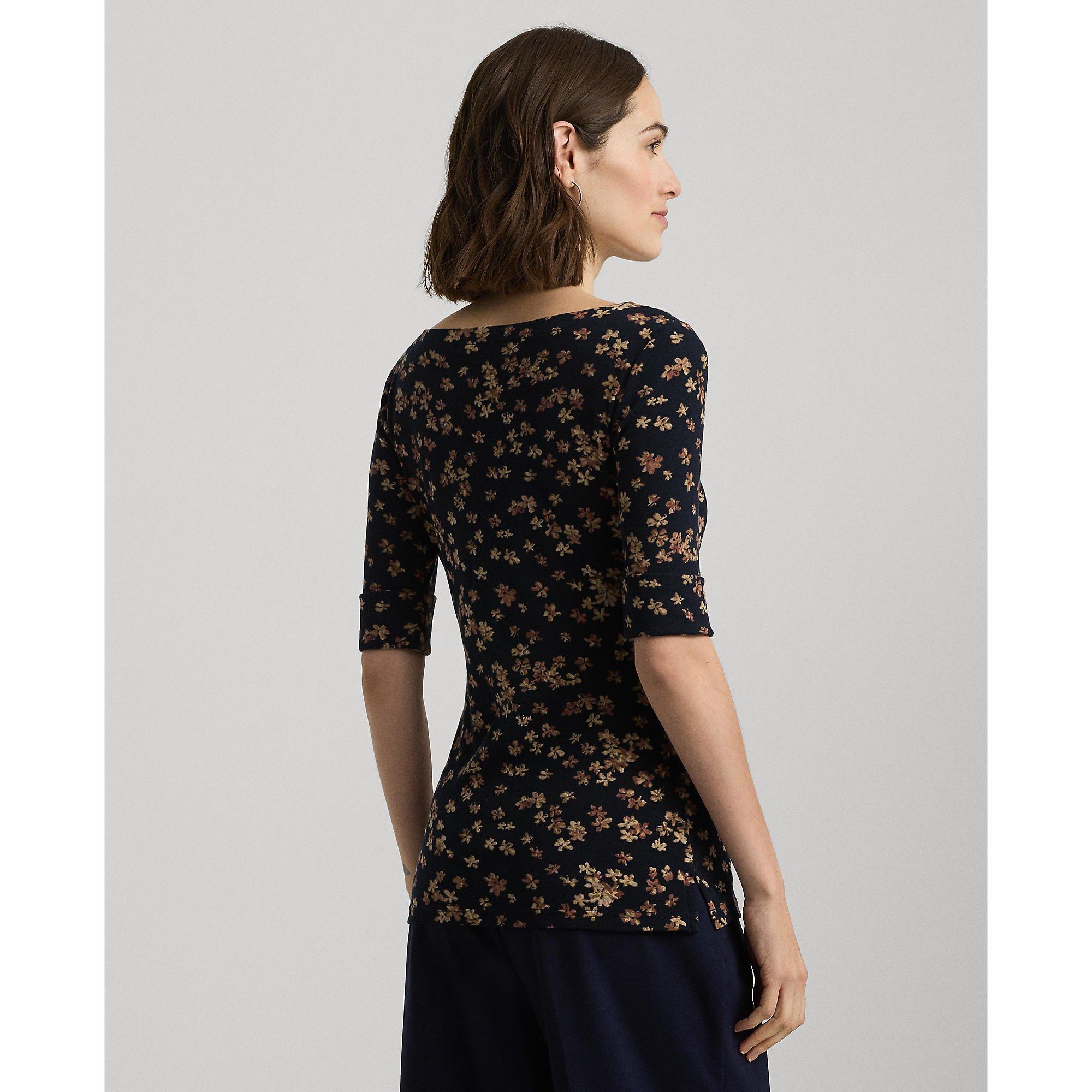 Navy Multi - Lauren by Ralph Lauren - Judy T-Shirt - 3