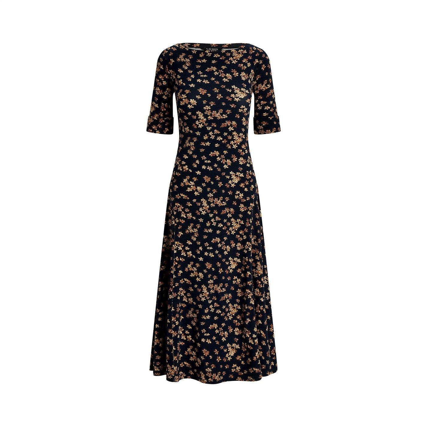 Navy Multi - Lauren by Ralph Lauren - Munzie Midi Dress - 3
