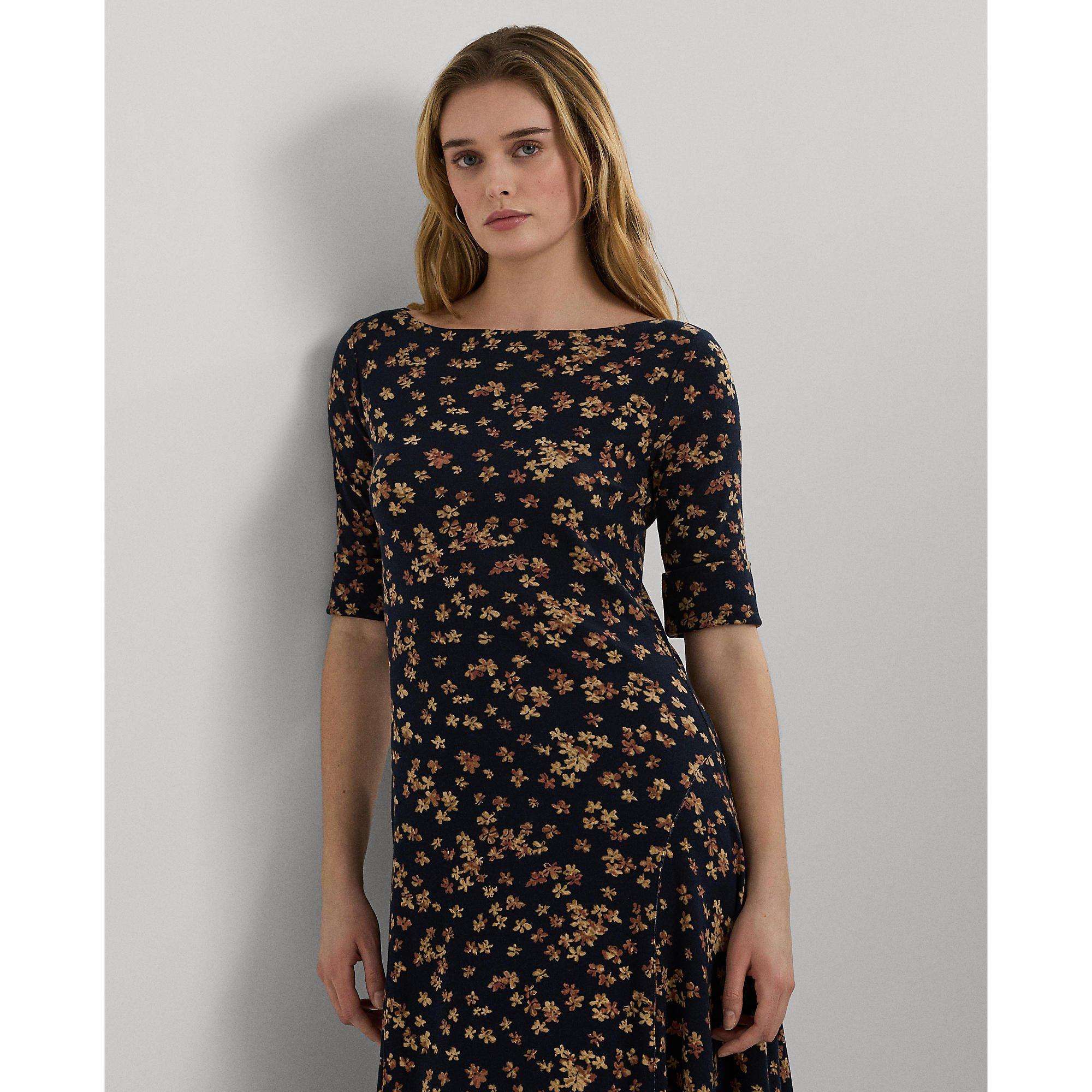 Navy Multi - Lauren by Ralph Lauren - Munzie Midi Dress - 4