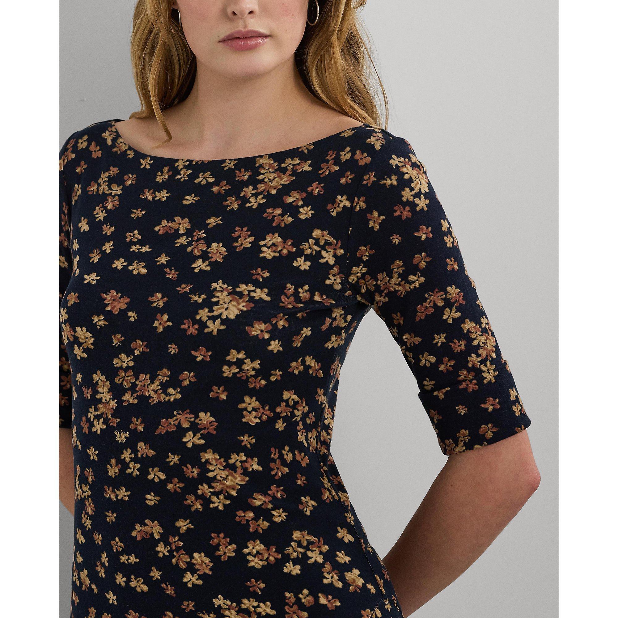 Navy Multi - Lauren by Ralph Lauren - Munzie Midi Dress - 5