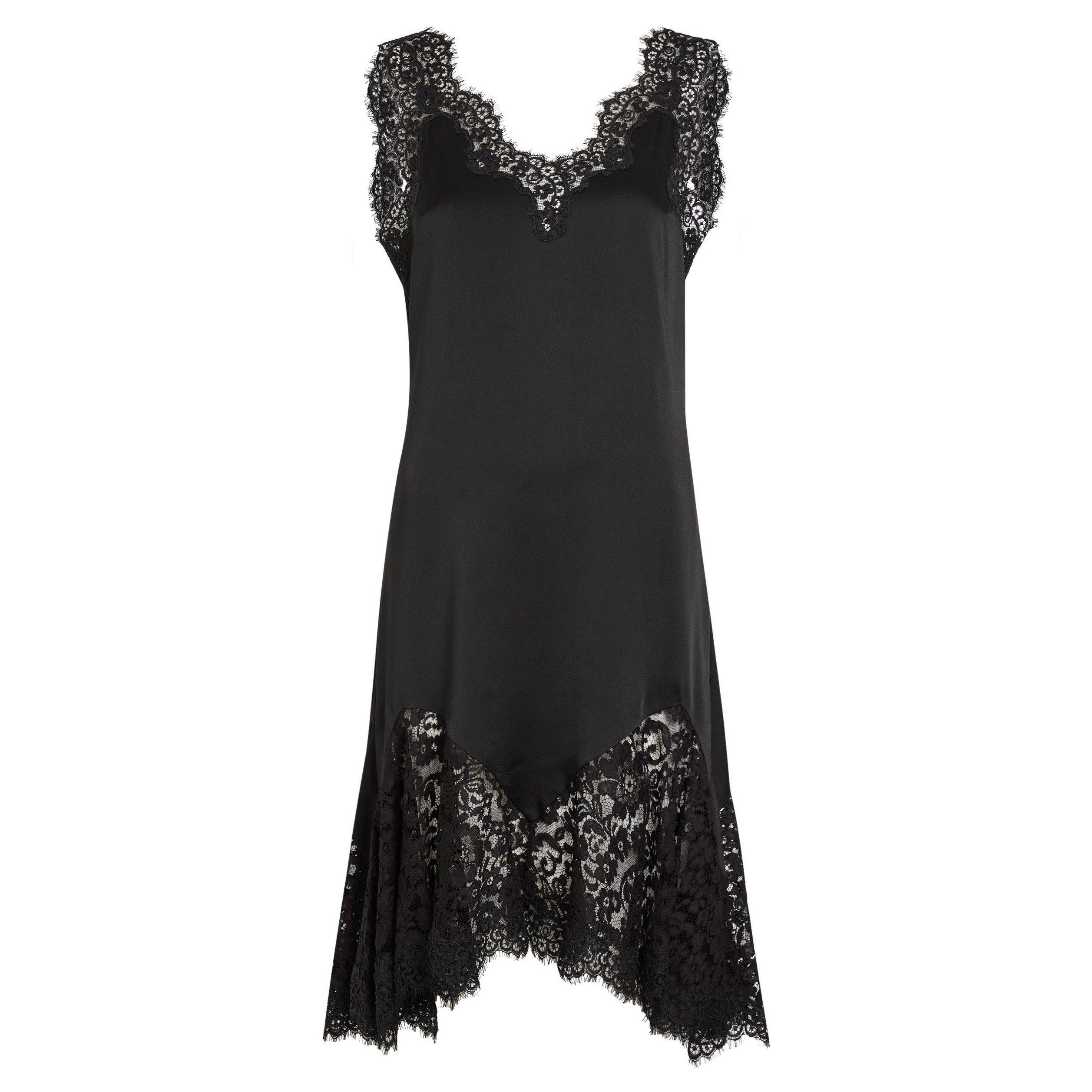 BLACK - Stella McCartney - Lace-Trimmed Dress - 1