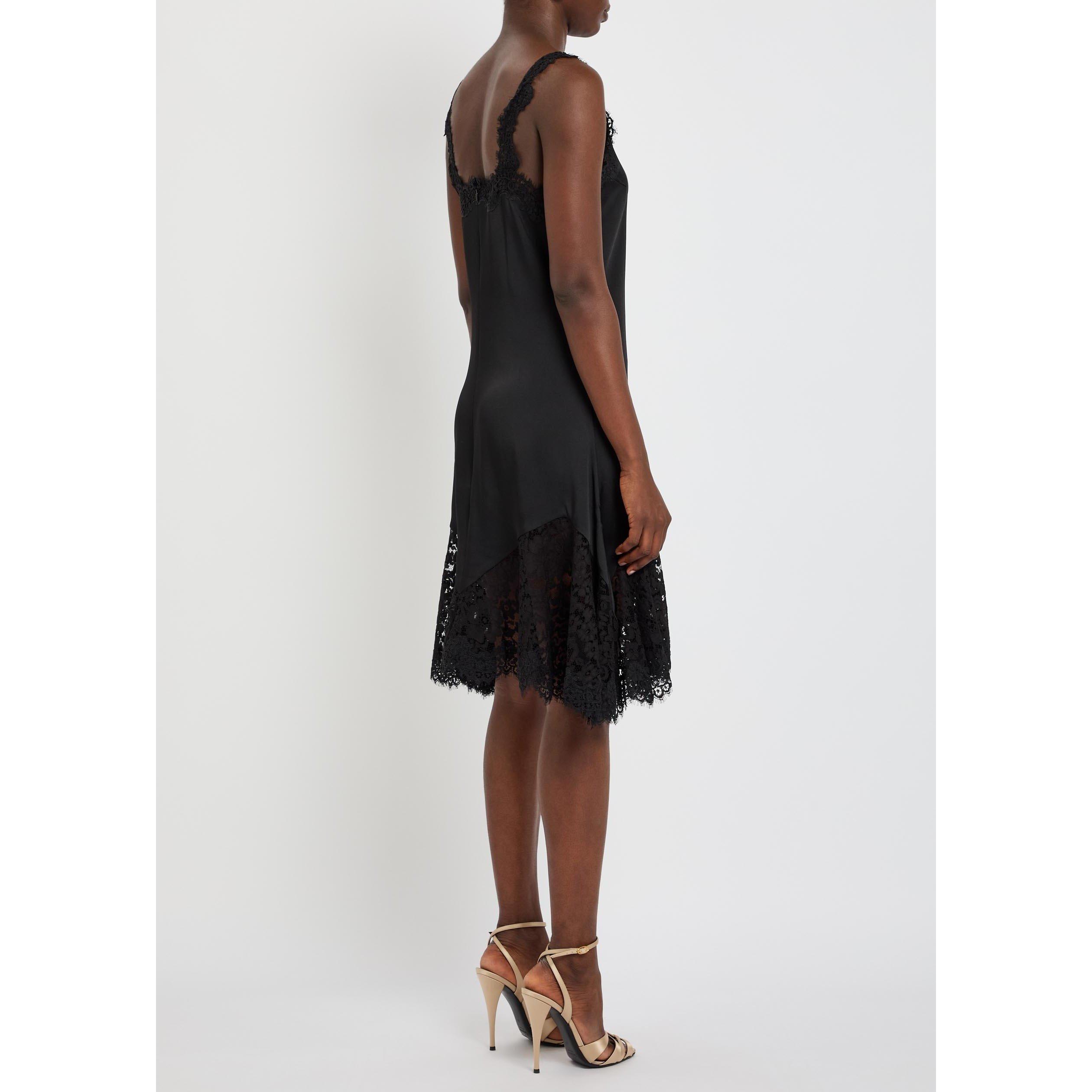 BLACK - Stella McCartney - Lace-Trimmed Dress - 3