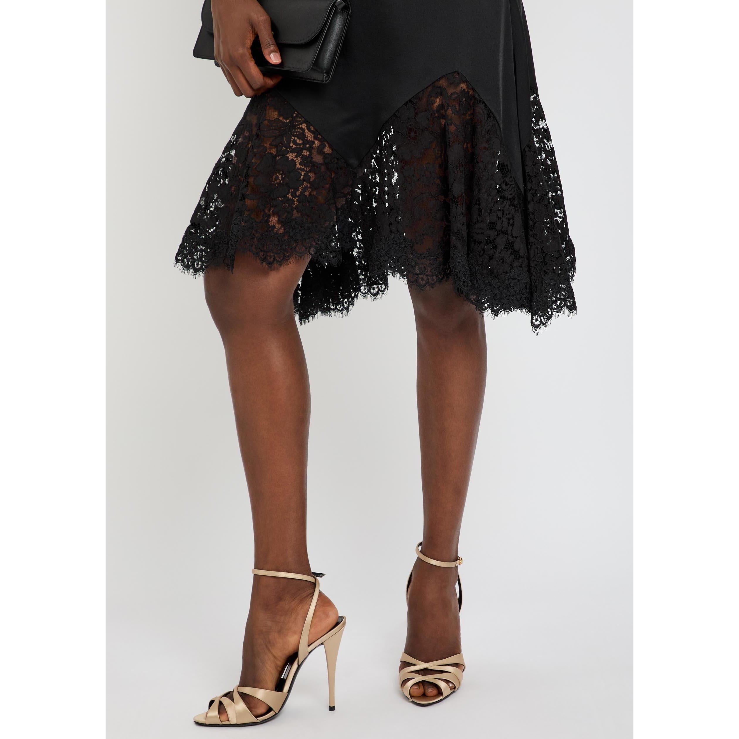 BLACK - Stella McCartney - Lace-Trimmed Dress - 4