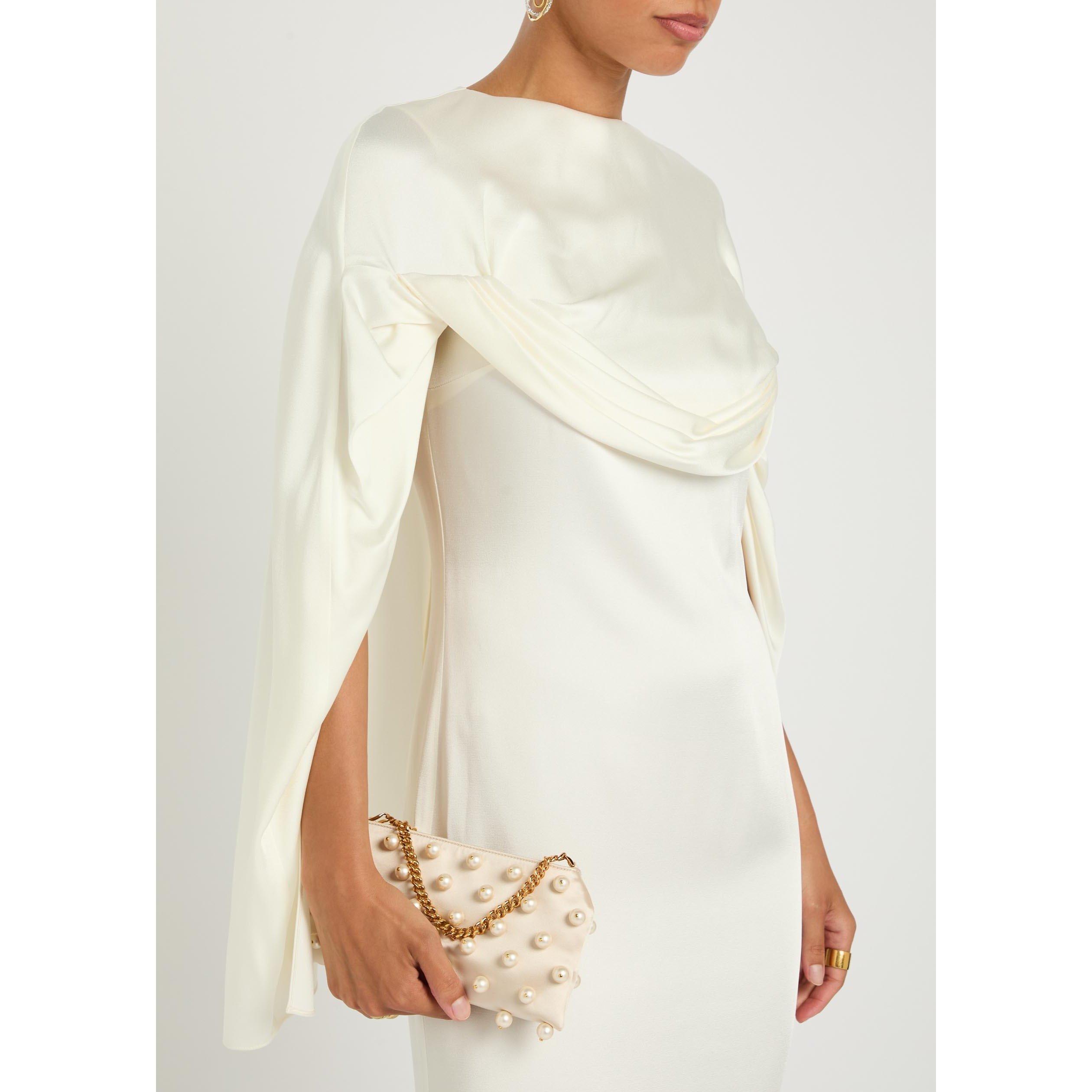 CREAM - Stella McCartney - Draped Satin Dress - 4
