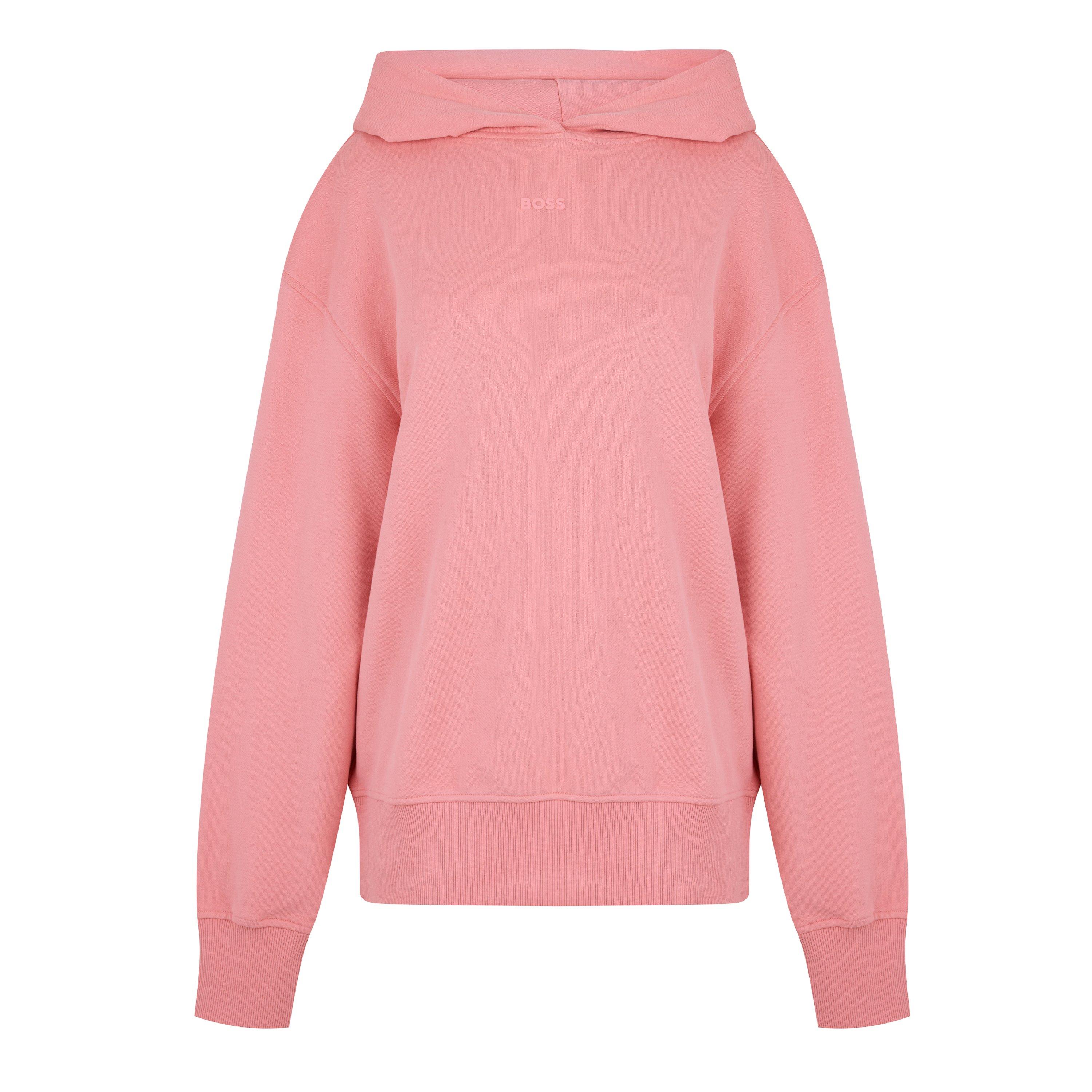 Light Pink - Boss - Women's Small Logo Hoodie, Tonal Lettering - 5