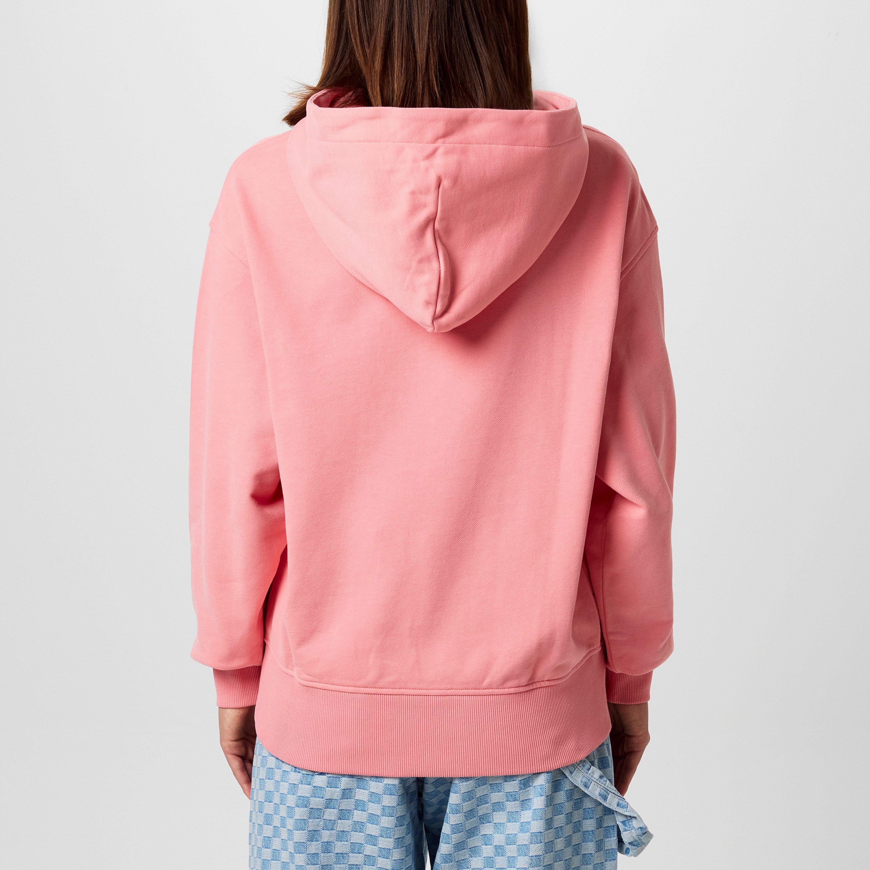 Light Pink - Boss - Women's Small Logo Hoodie, Tonal Lettering - 3