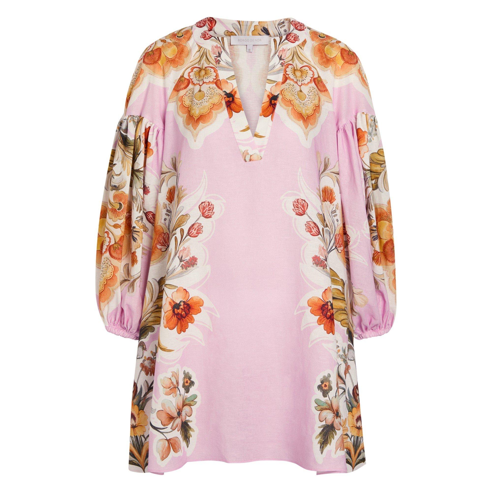 PURPLE AND OTHE - Borgo de Nor - SD HARLOW LINEN MINI DRESS
