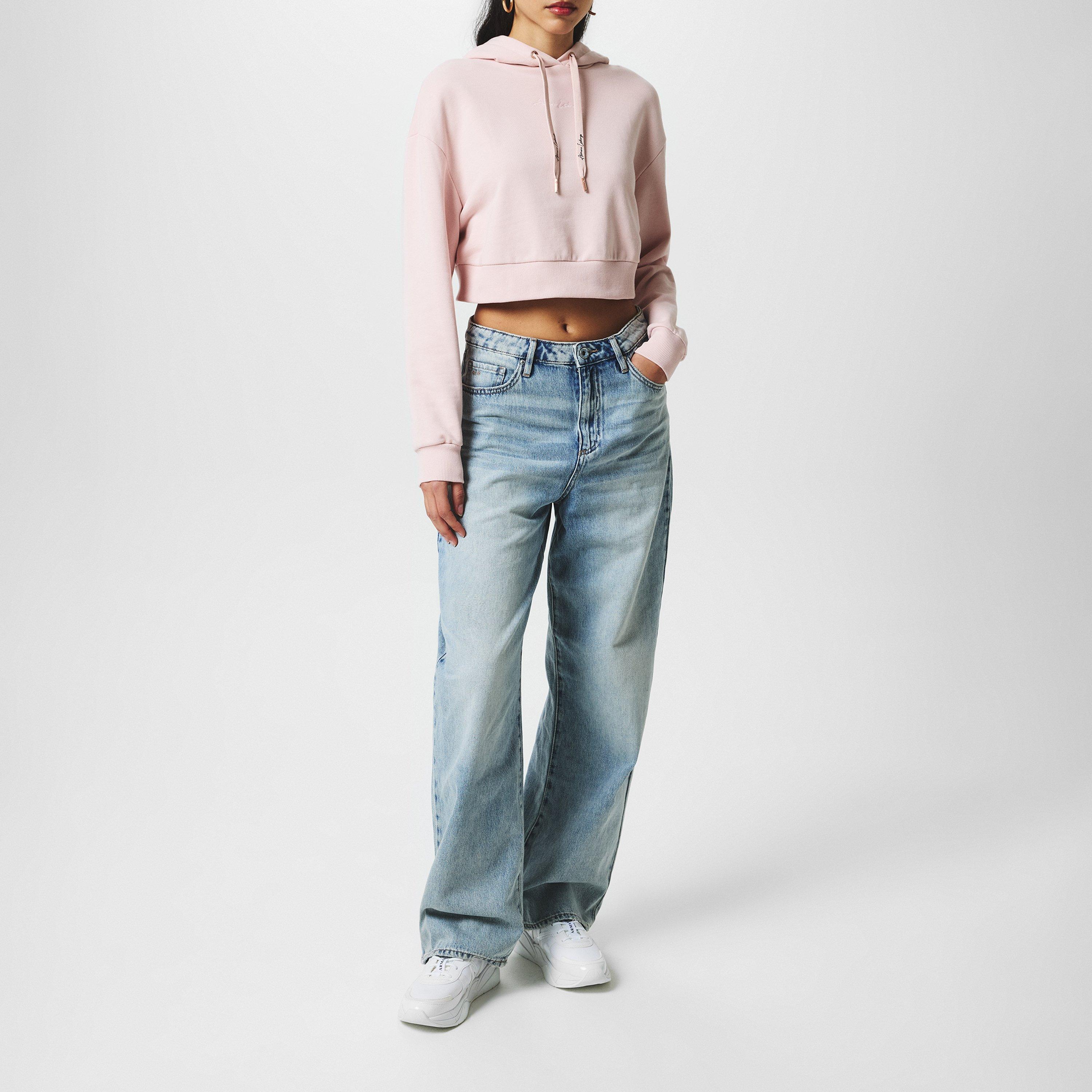 Milk Punch - Armani Exchange - Women's Cropped Hoodie - 4