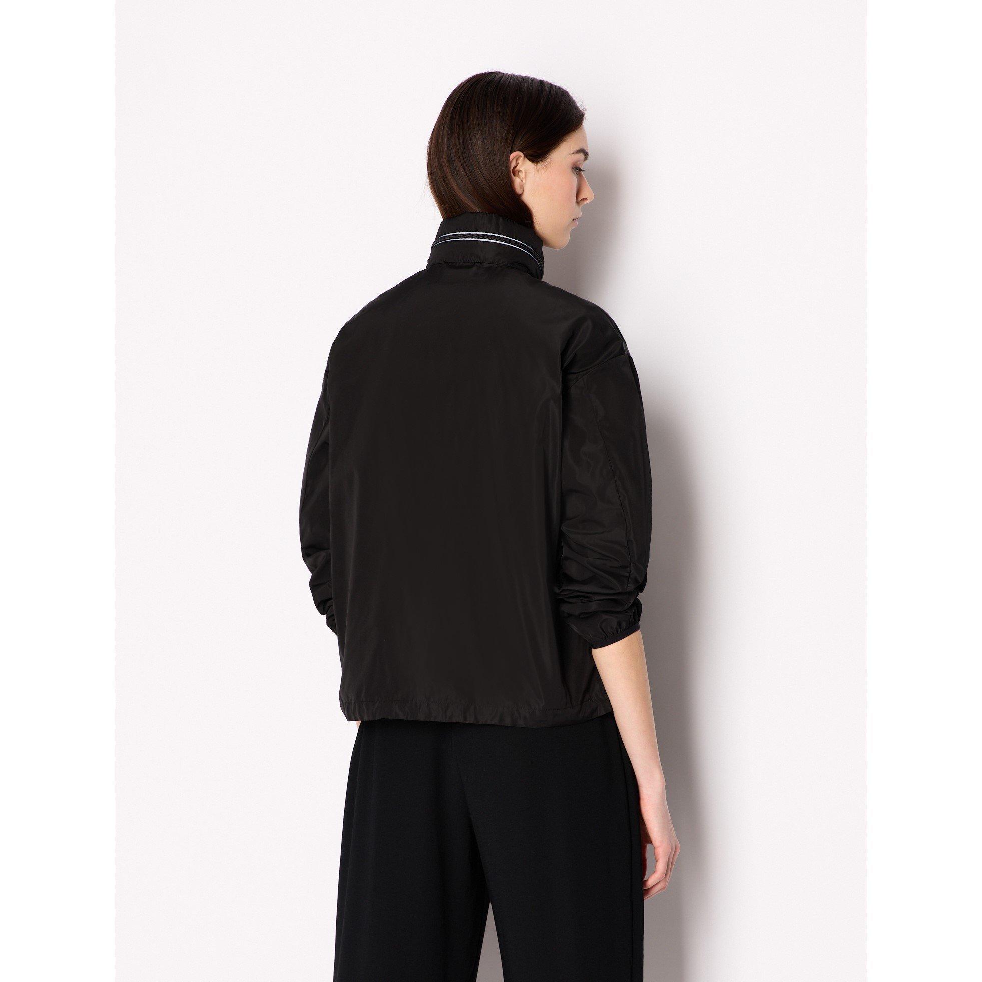 Black - Armani Exchange - Women's Water-Repellent Lightweight Rain Anorak - 2