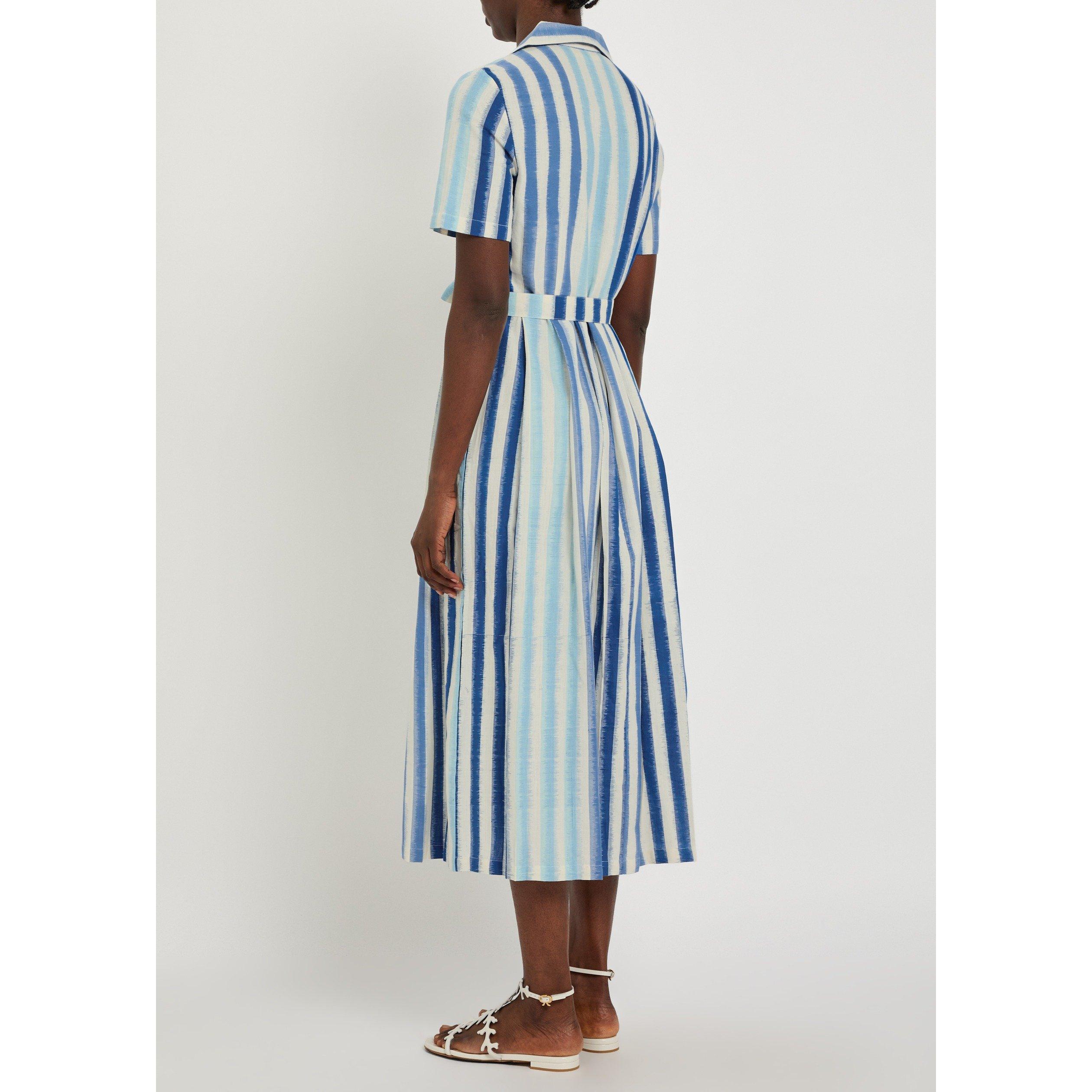 BLUE AND OTHER - Emporio Sirenuse - SD SS CLAUDIA IKAT STRIPE DRES - 3