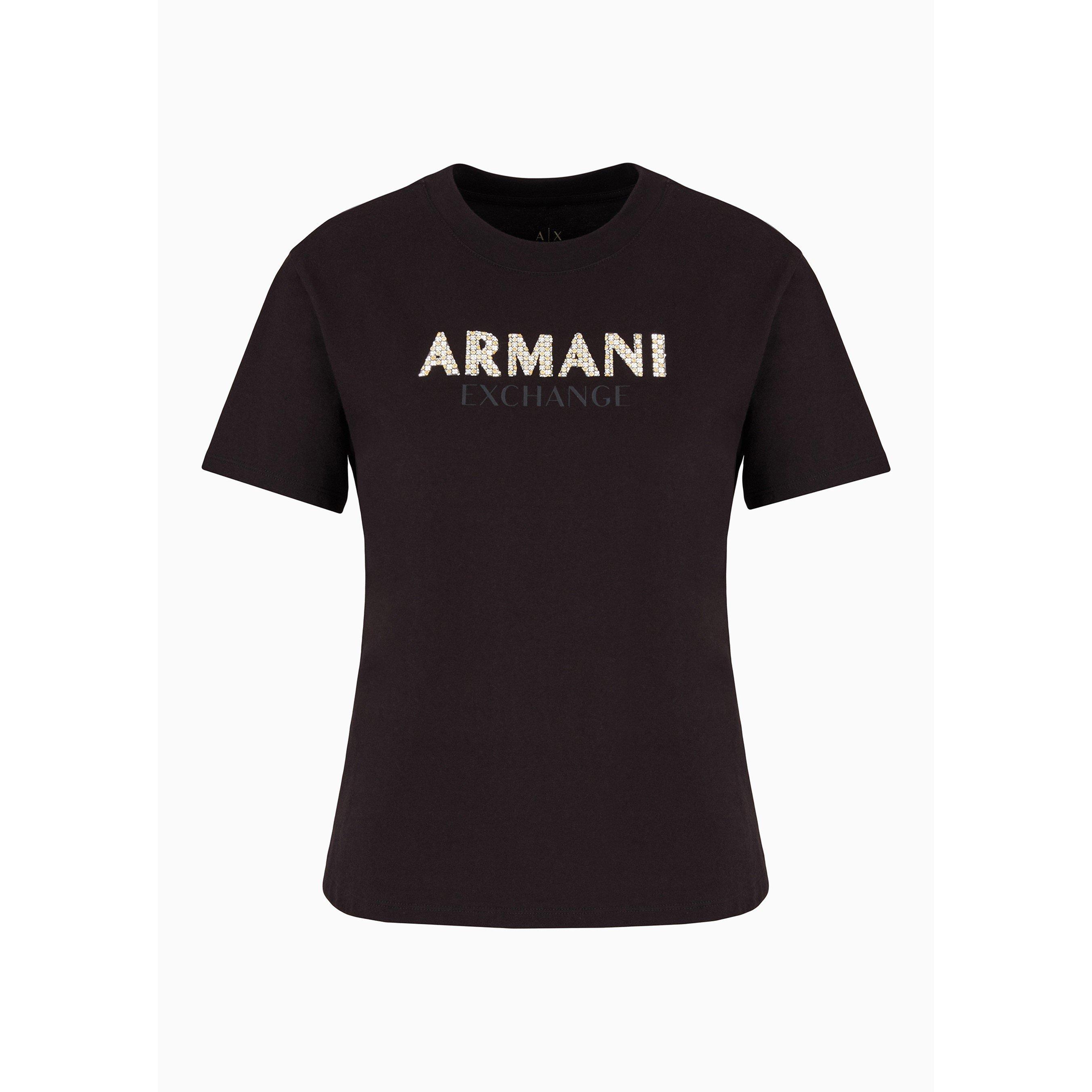 Black - Armani Exchange - Women's Regular Fit T-Shirt - 4