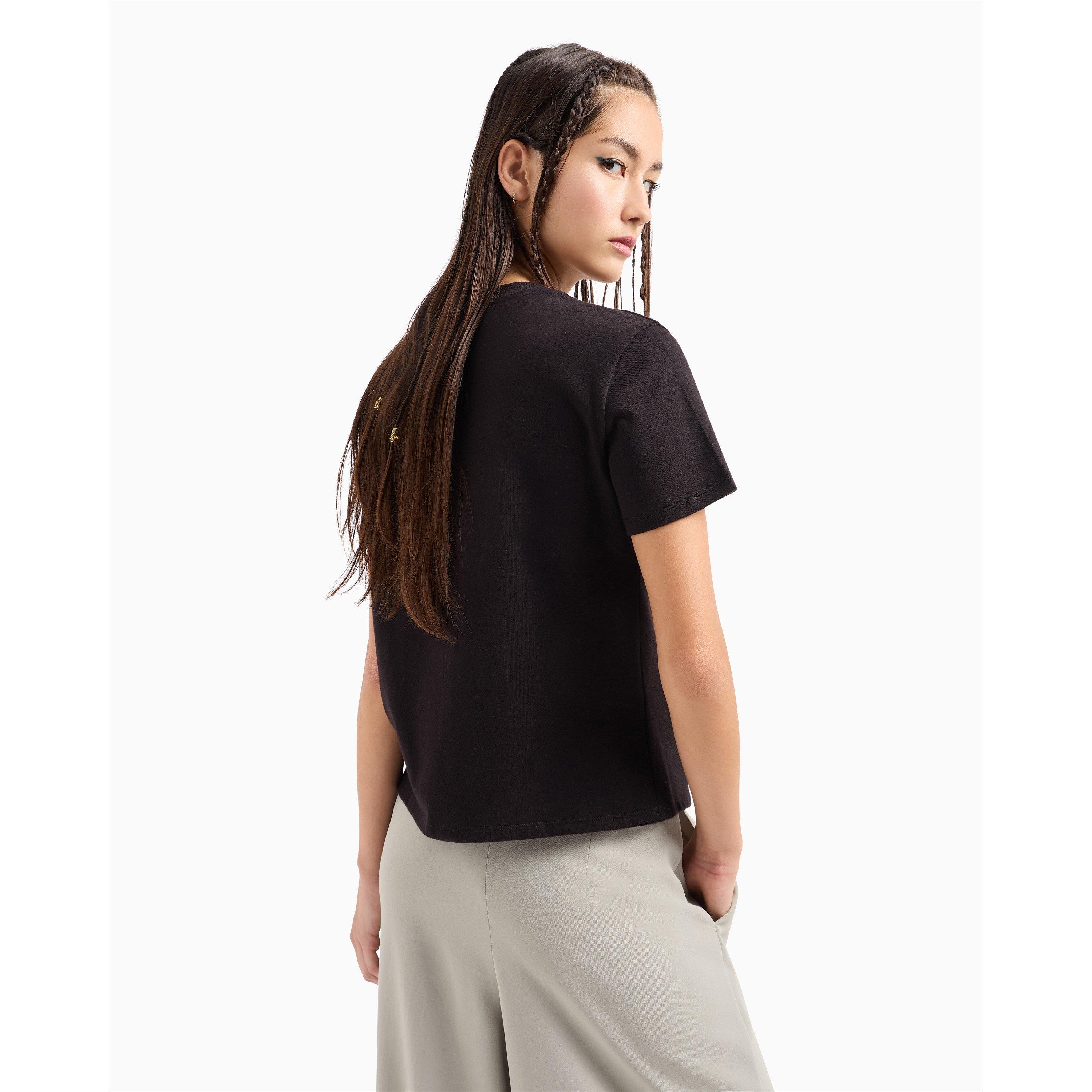 Black - Armani Exchange - Women's Regular Fit T-Shirt - 2