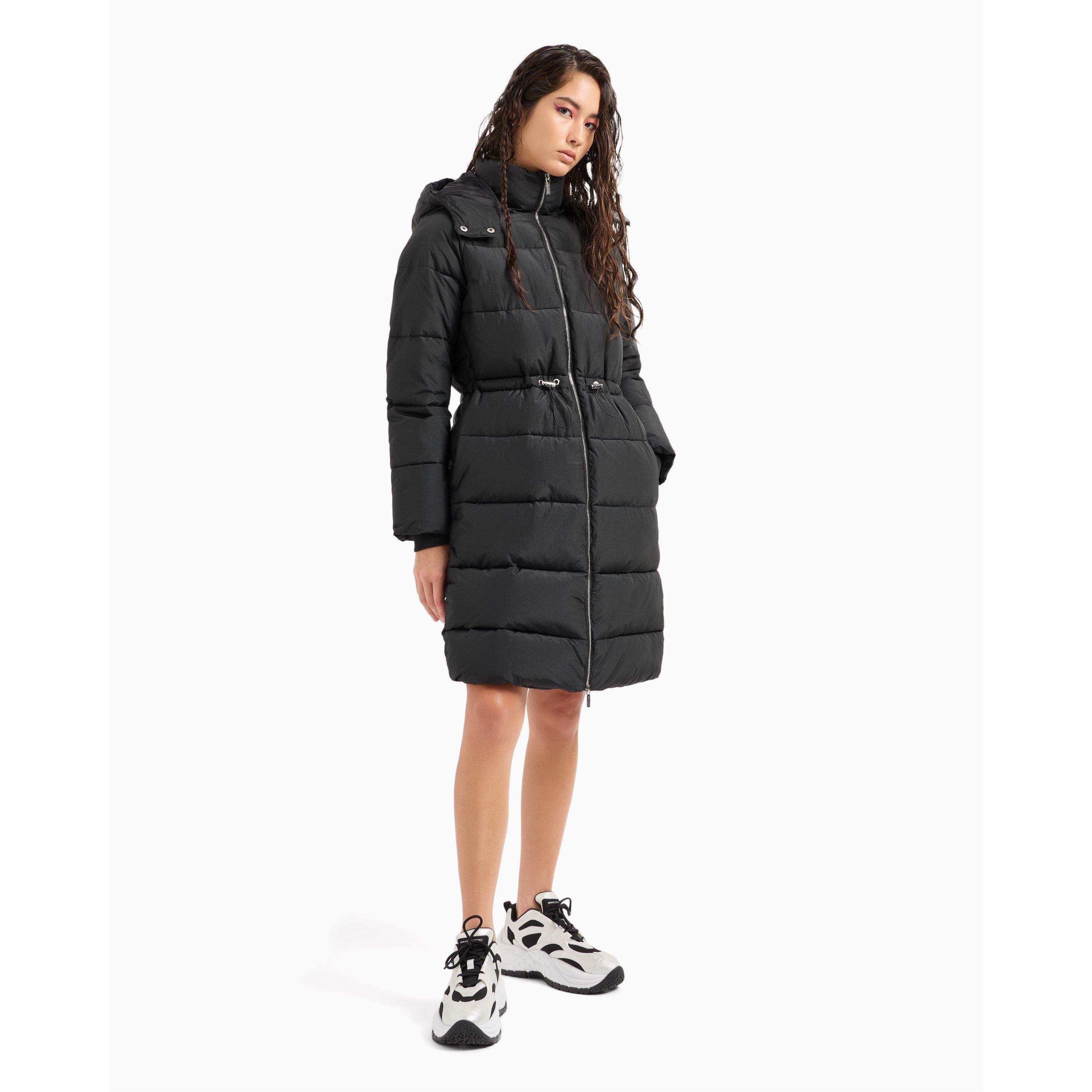 Armani Exchange Women's Insulated Short Puffer Jacket - Black - 12 (M)