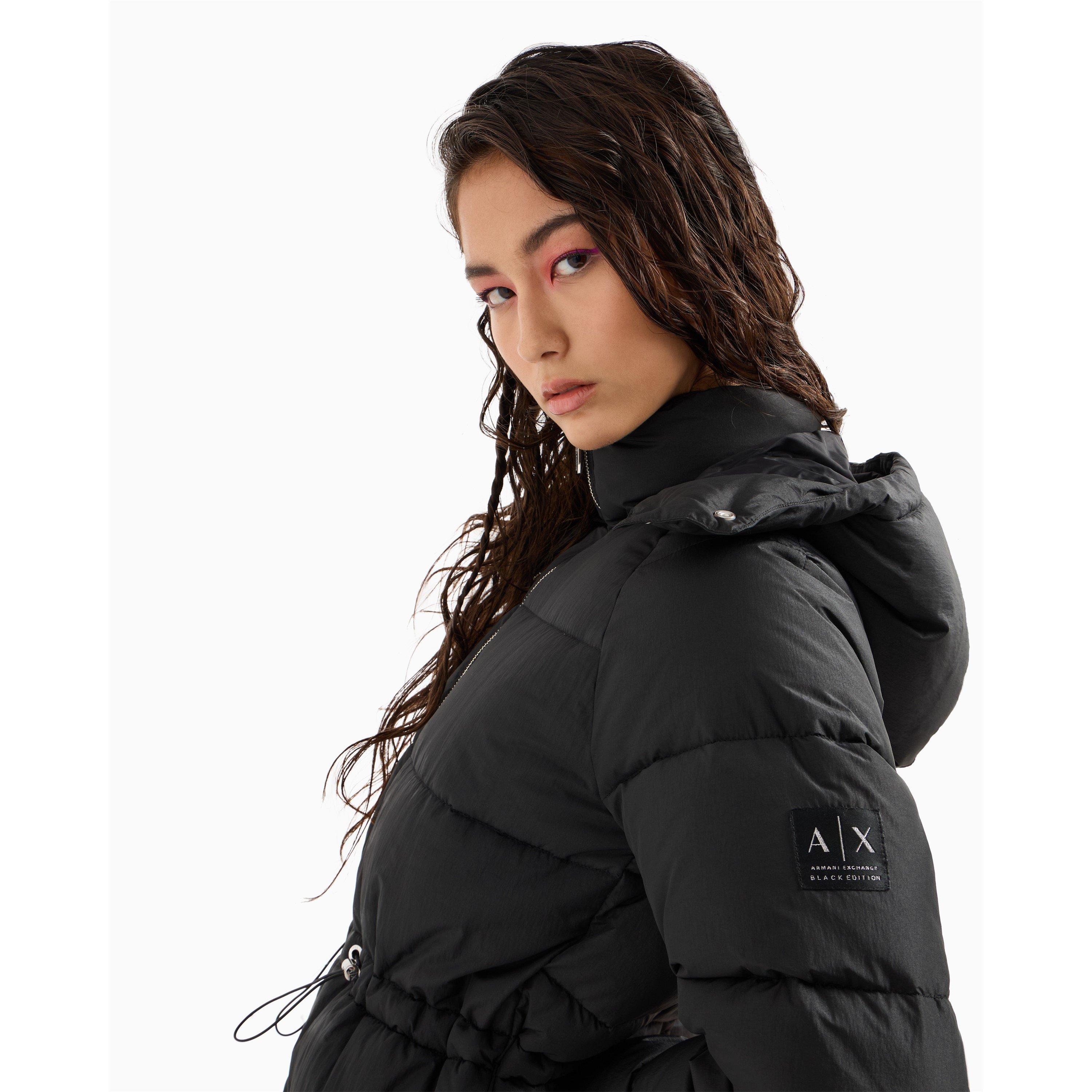 Black - Armani Exchange - Women's  Insulated Short Puffer Jacket - 4