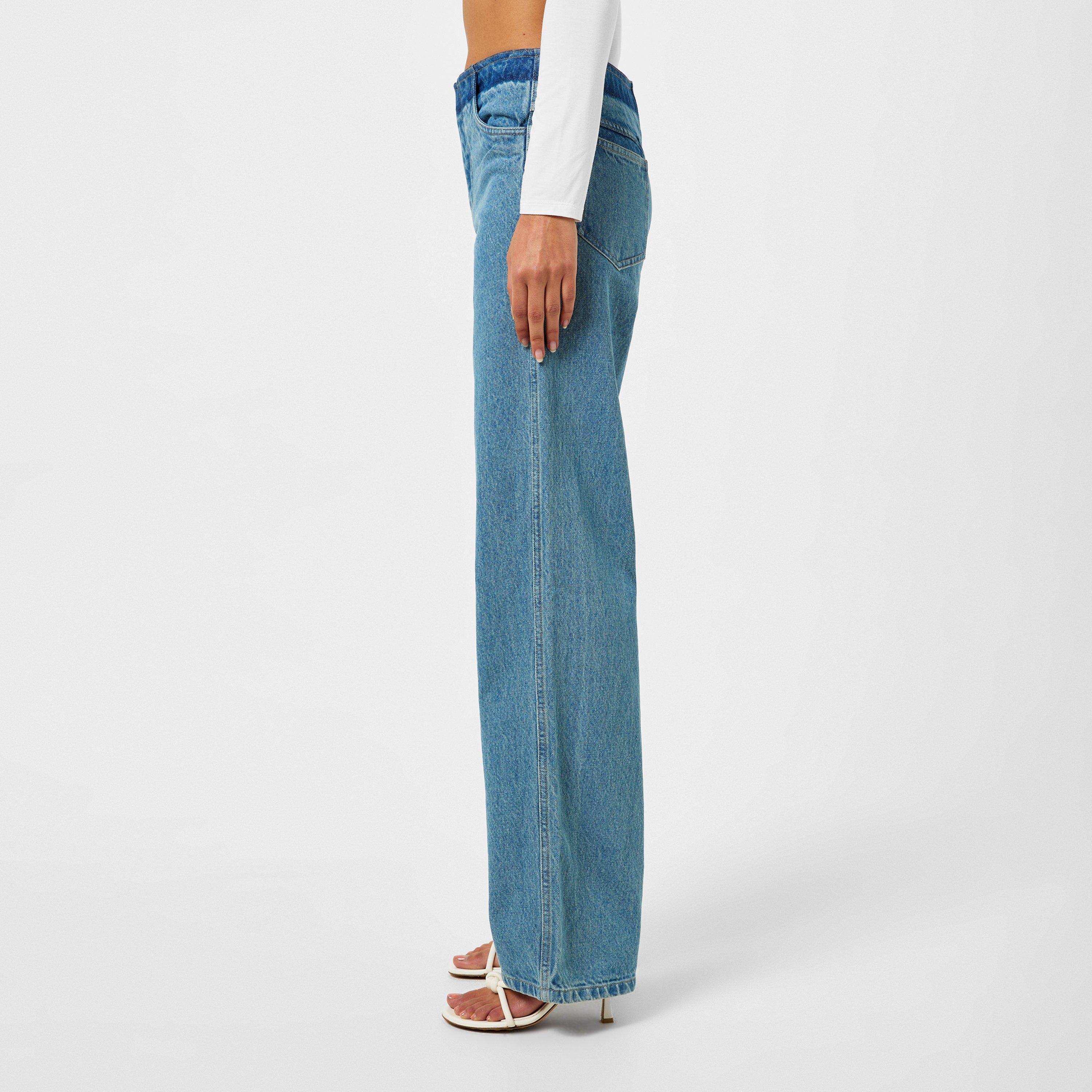 Indigo - Christopher Esber - Women's Deconstruct Denim Wide Leg Jeans - 2