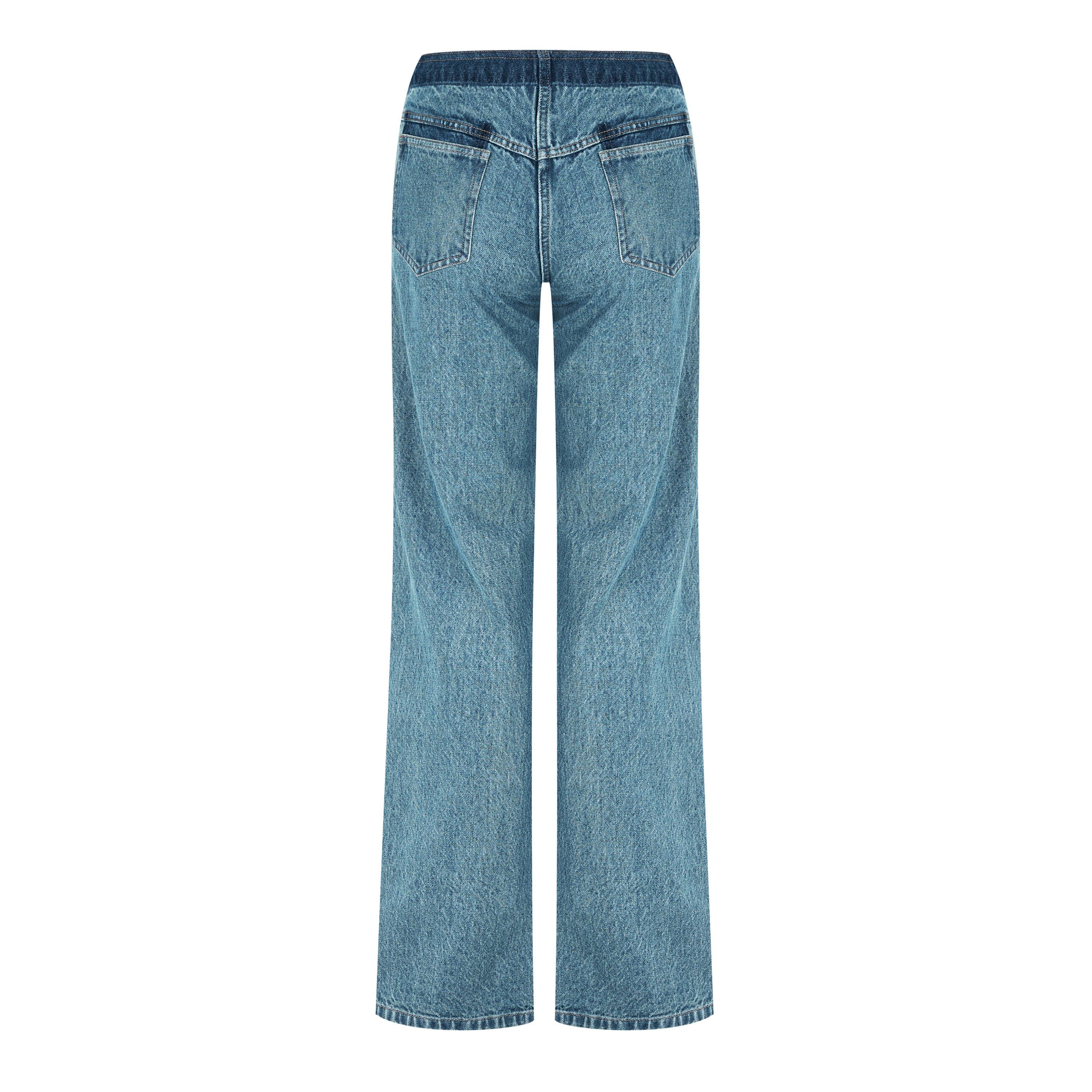 Indigo - Christopher Esber - Women's Deconstruct Denim Wide Leg Jeans - 6